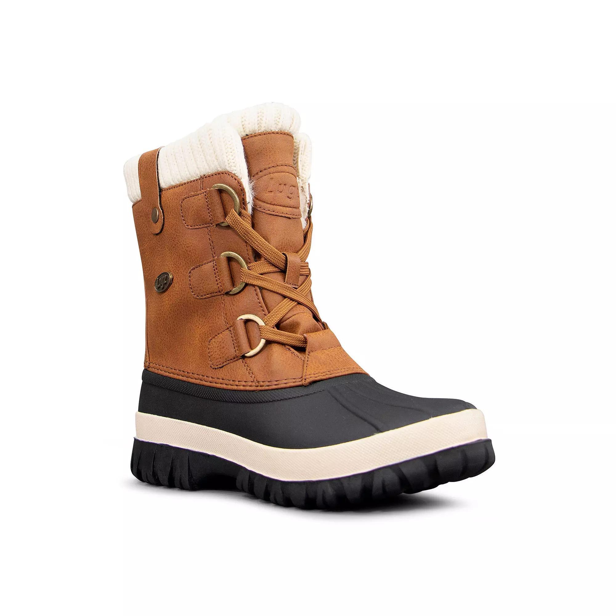 Lugz Stormy Womens Waterproof Winter Boots Roasted Peanut Ivory Product Image