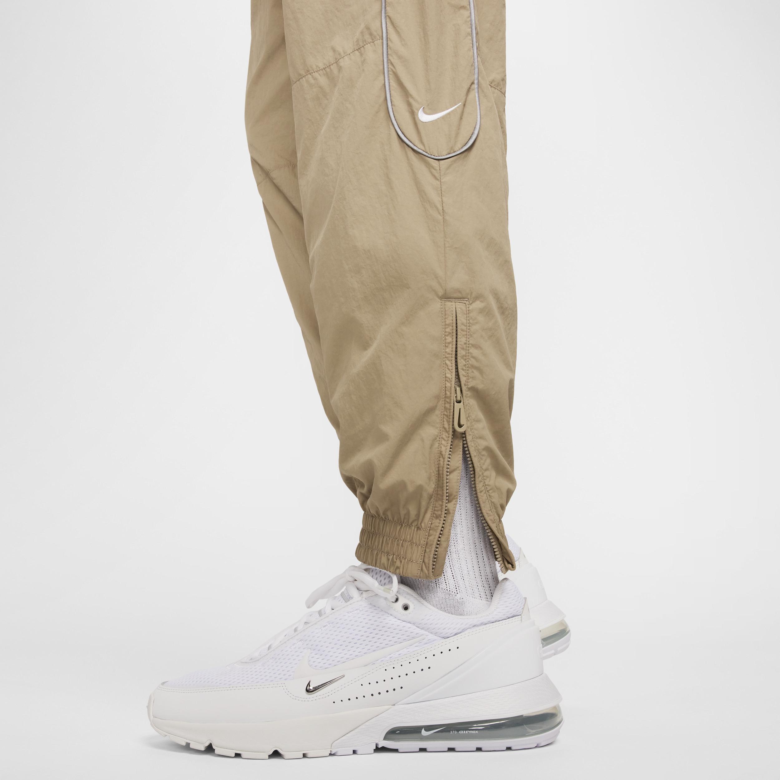 Nike Mens Solo Swoosh Track Pants - Khaki/White Product Image