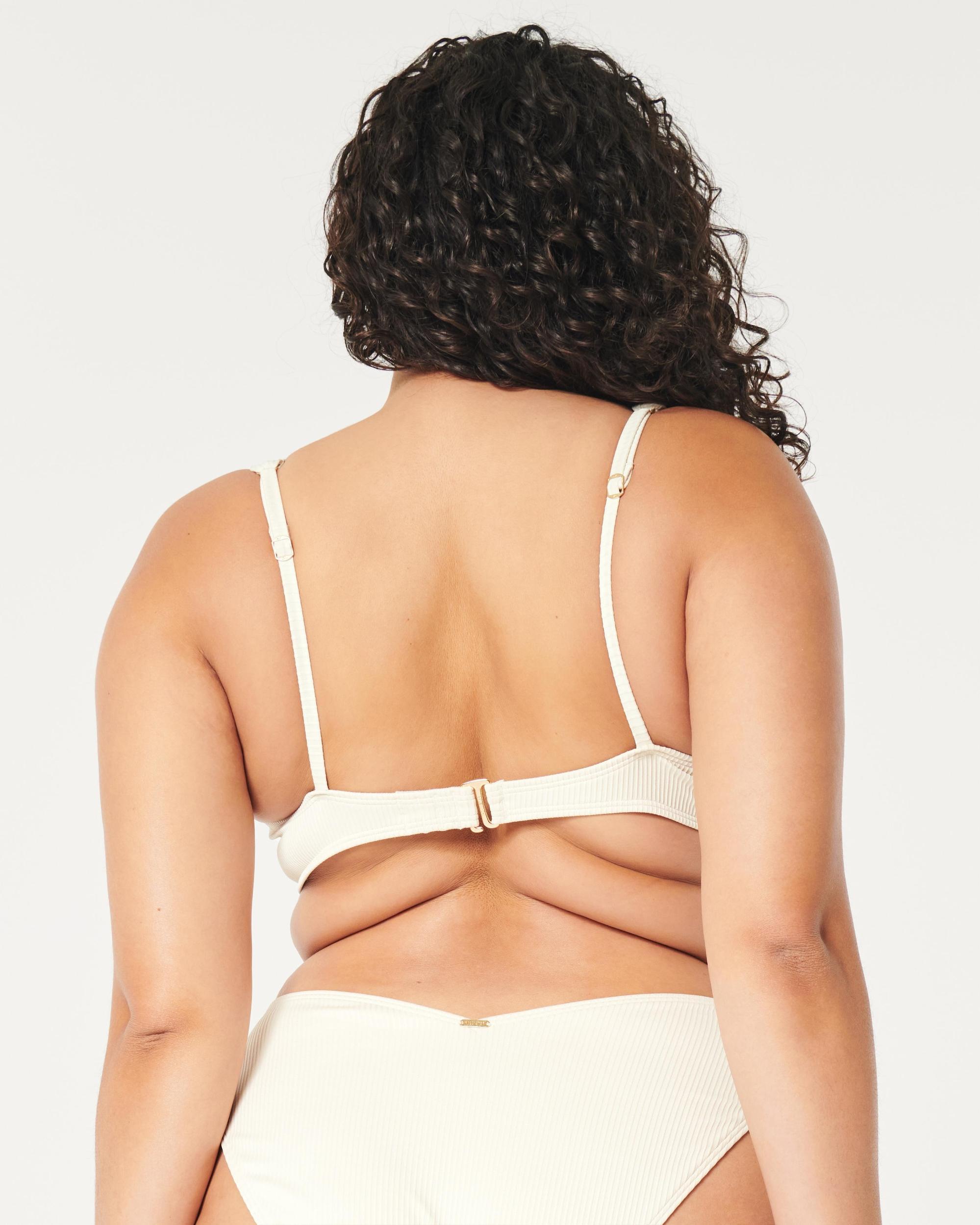Ruched Ribbed Balconette Bikini Top Product Image