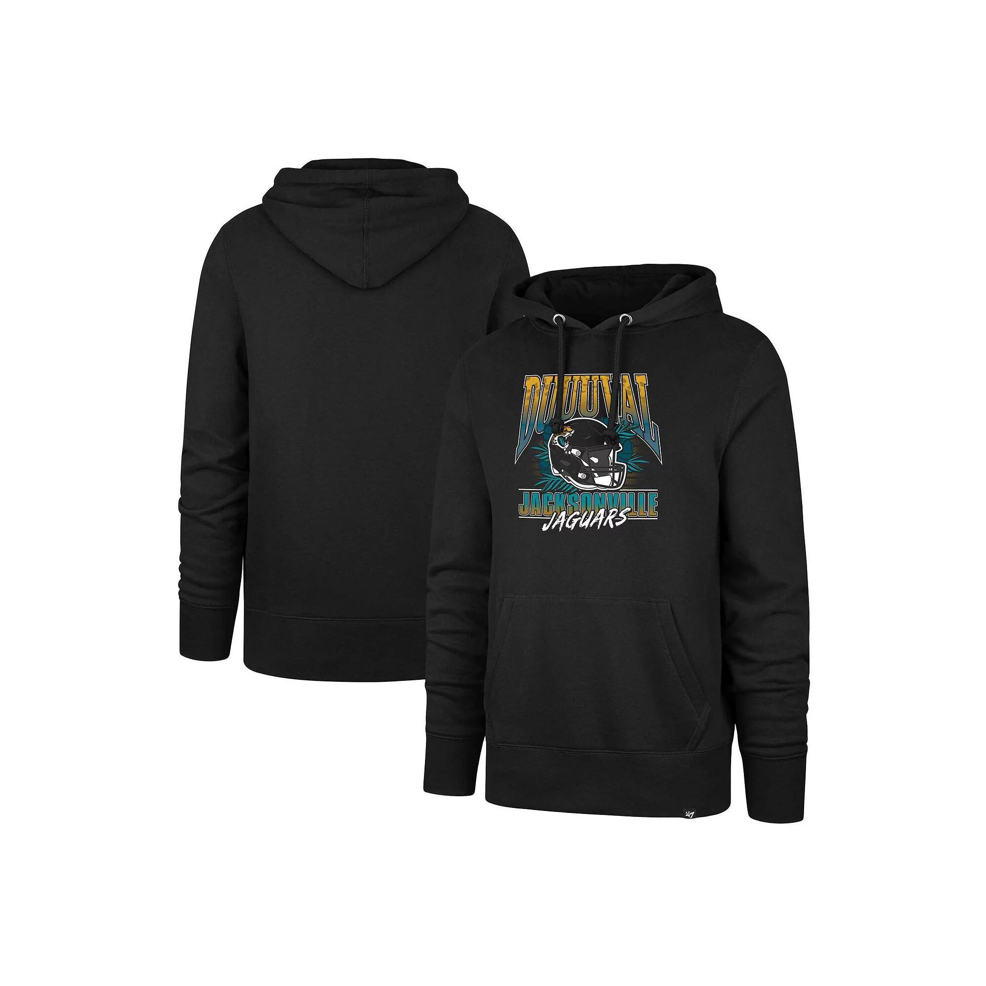 Men's '47 Black Jacksonville Jaguars Regional Headline Pullover Hoodie, Size: XL Product Image