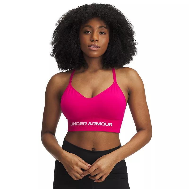 Women's Under Armour Vanish Seamless Low Long Sports Bra, Size: Large, Black Product Image