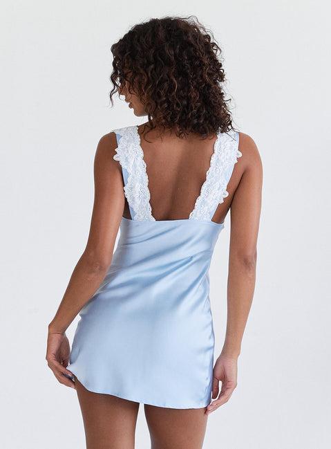Nourish Mini Dress Blue Product Image
