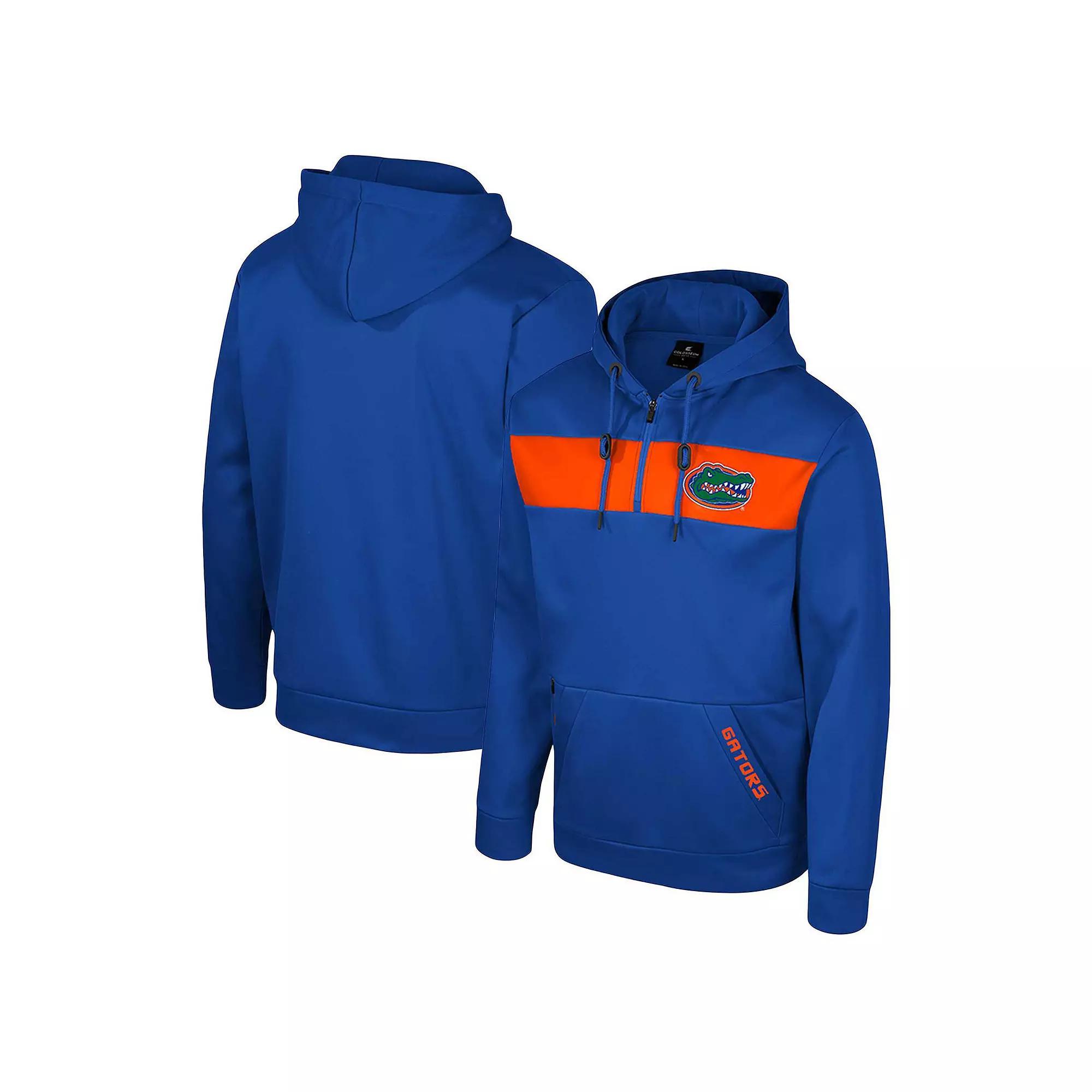 Men's Colosseum  Royal Florida Gators Quarter-Zip Hoodie, Size: Medium, Blue Product Image