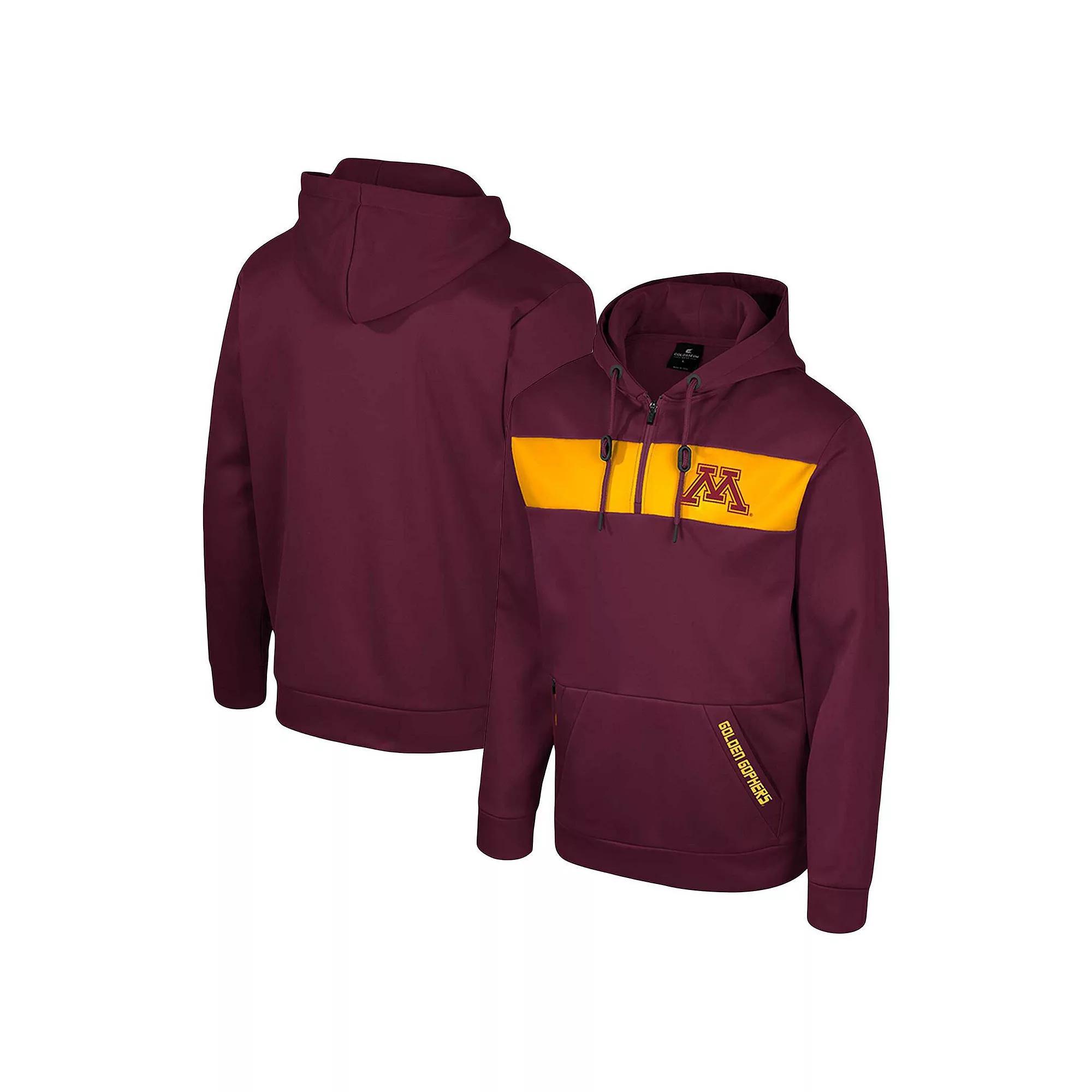 Men's Colosseum  Navy West Virginia Mountaineers Quarter-Zip Hoodie, Size: Small, Blue Product Image