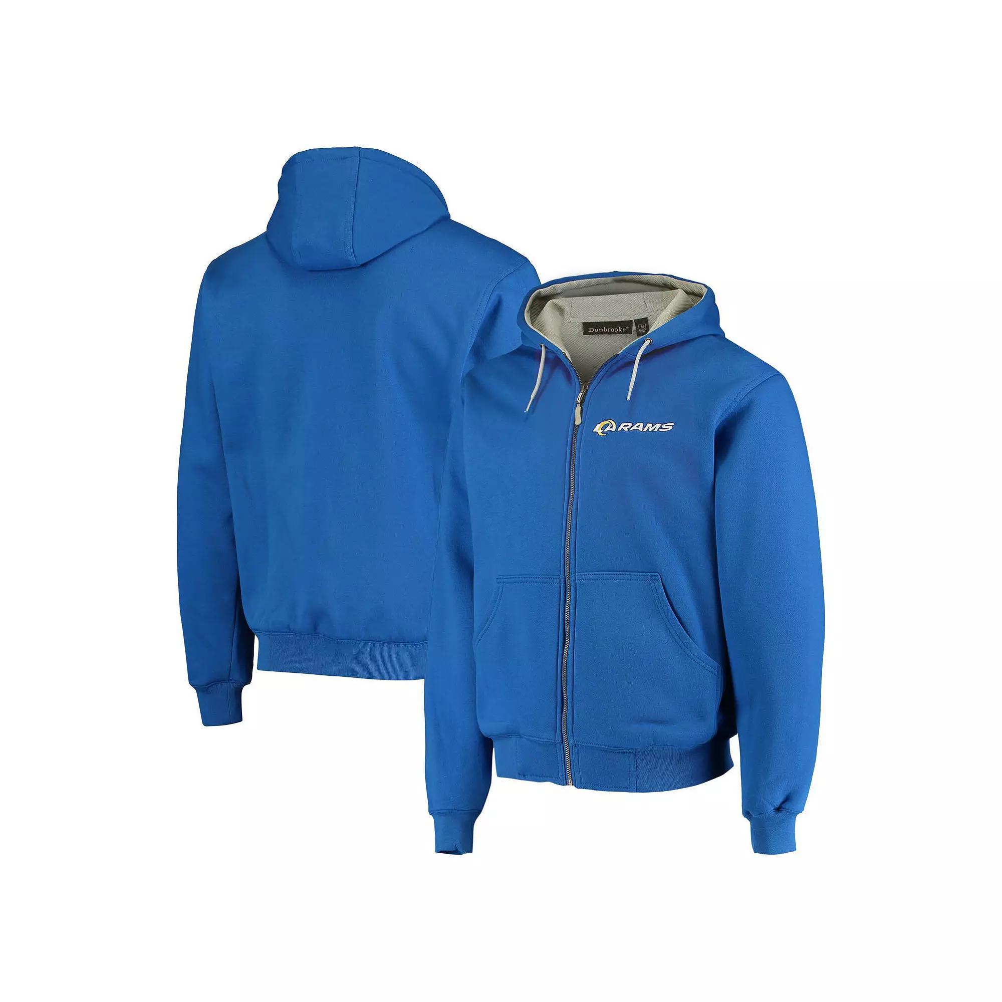 Mens Dunbrooke Royal Los Angeles Rams Craftsman Thermal-Lined Full-Zip Hoodie Product Image