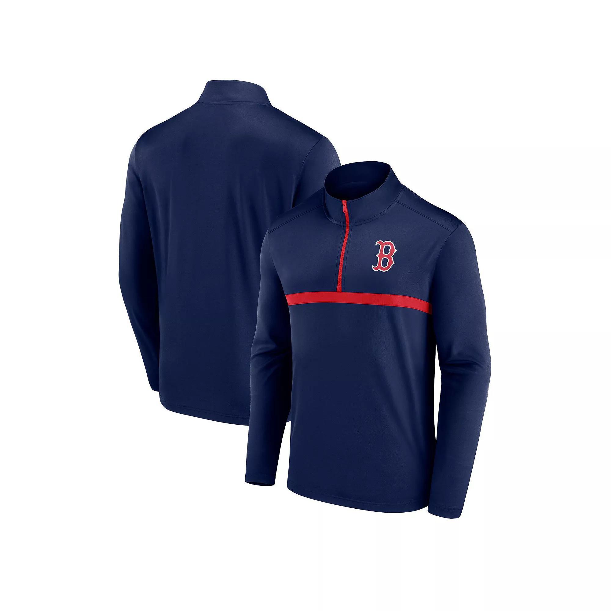 Men's Fanatics Navy Boston Red Sox Head-to-Head Quarter-Zip Top, Size: 3XL, Blue Product Image