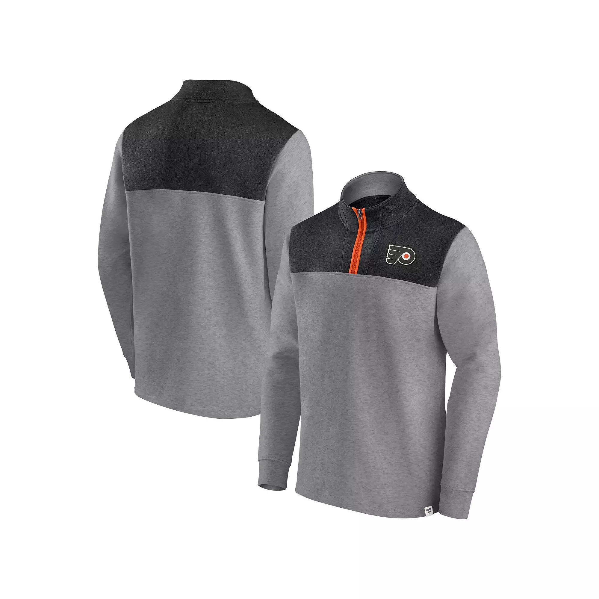 Men's Fanatics Branded Heather Gray Seattle Kraken Launch It Quarter-Zip Jacket, Size: Large, Krk Grey Product Image