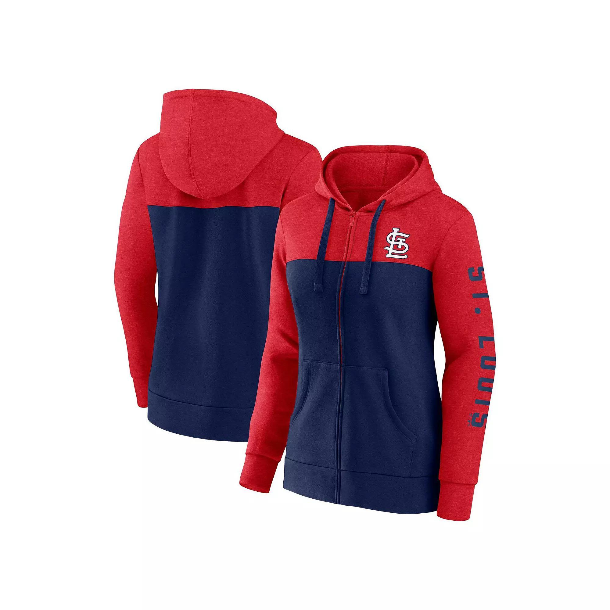 Women's Fanatics Branded Red/Navy St. Louis Cardinals City Ties Hoodie Full-Zip Sweatshirt, Size: Medium Product Image