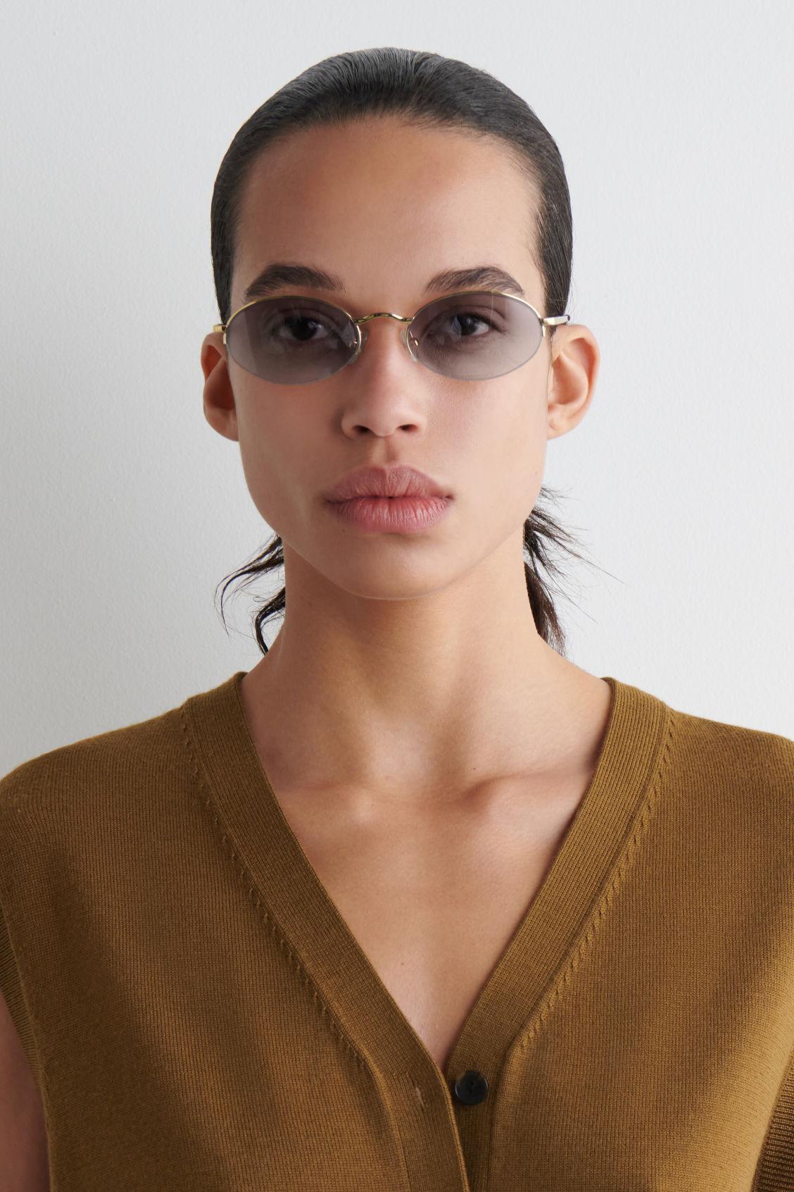 WIRE-FRAME OVAL SUNGLASSES Product Image