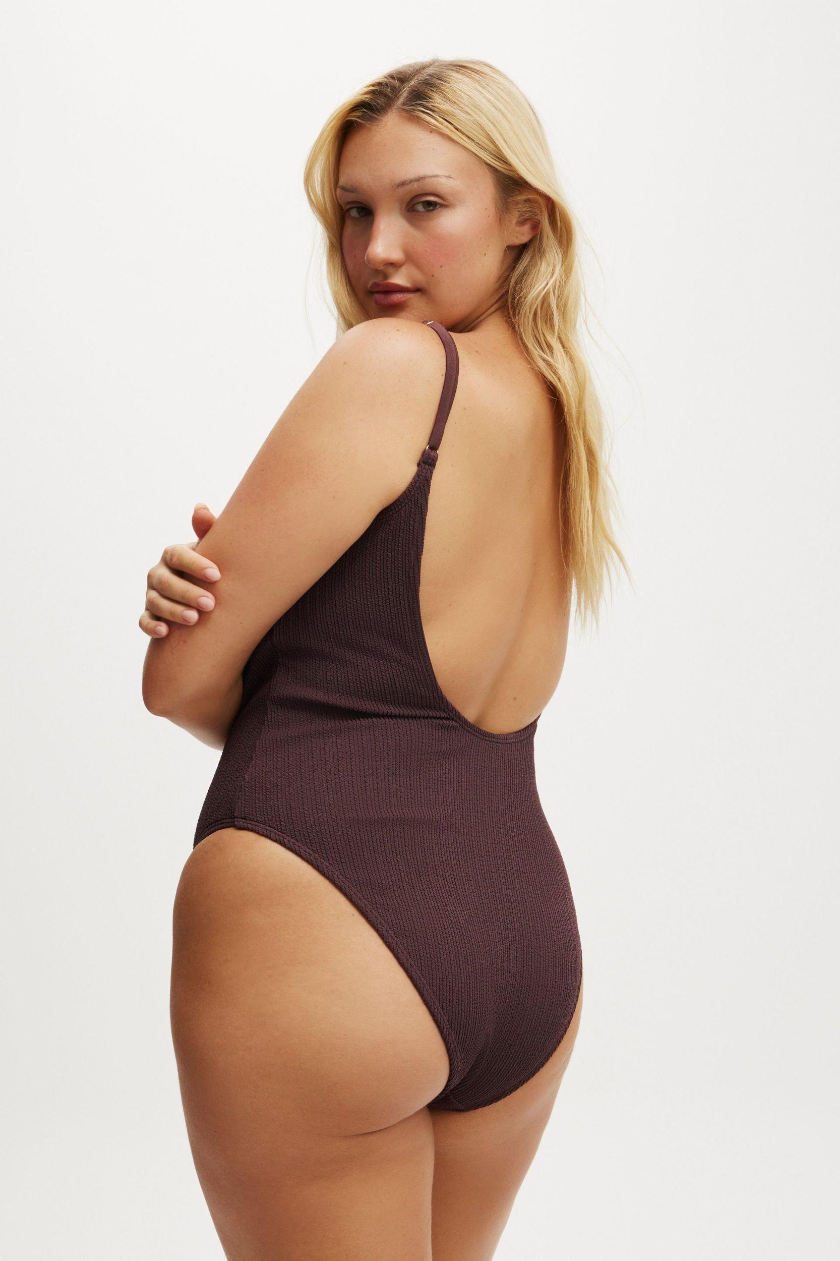 Thin Strap Low Scoop One Piece Cheeky Product Image