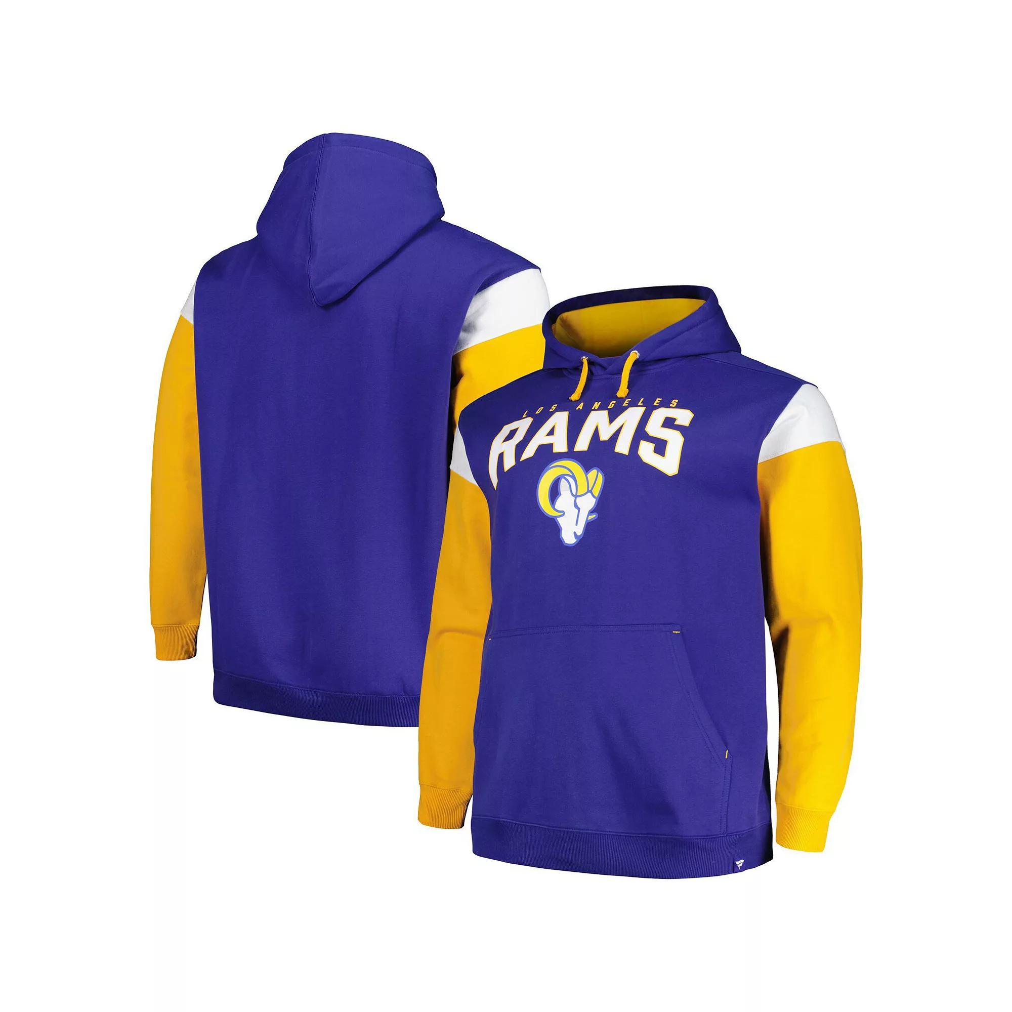 Men's Profile Royal Los Angeles Rams Big & Tall Trench Battle Pullover Hoodie, Size: 4XB, Blue Product Image