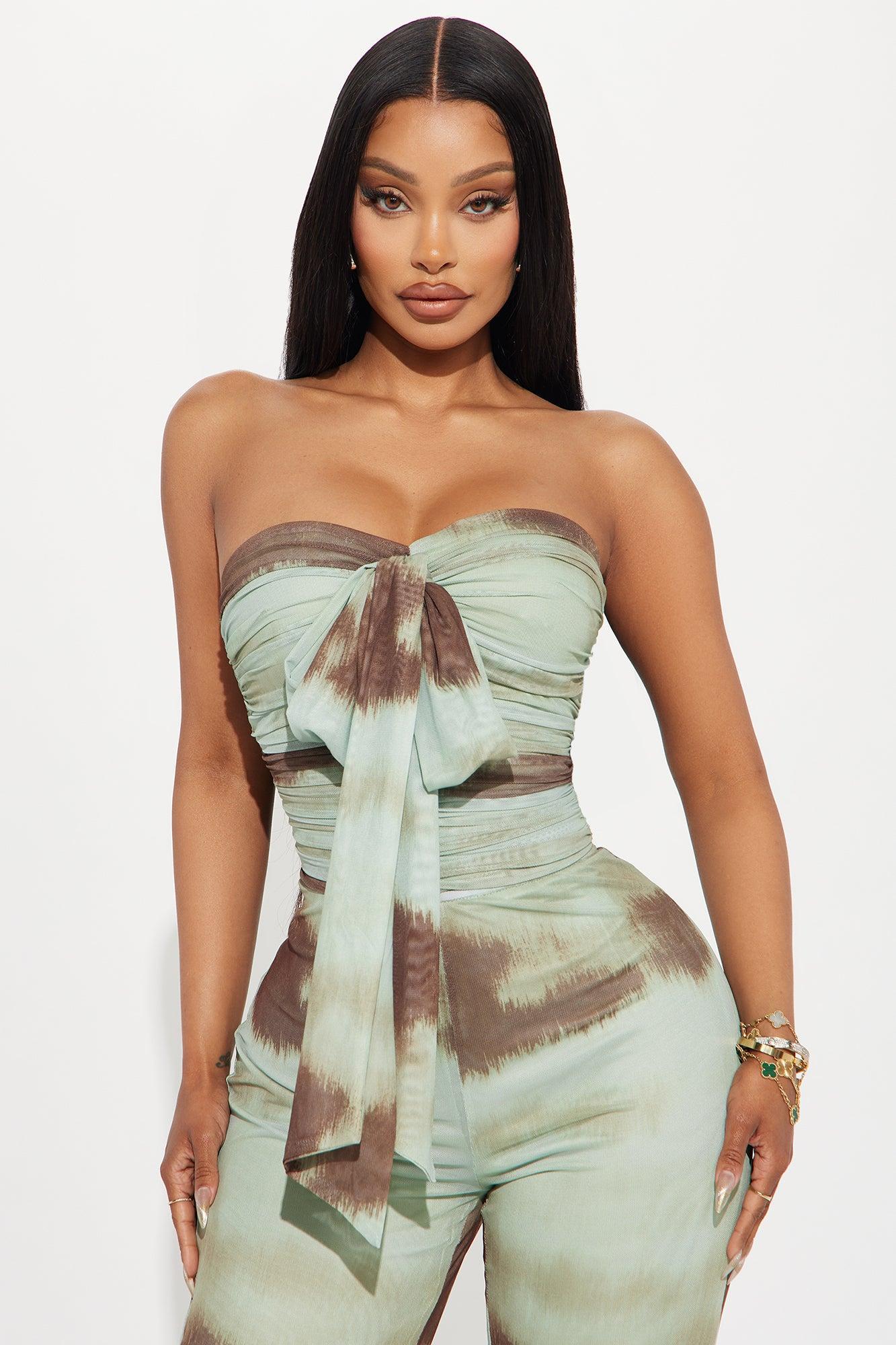 Waves on the Beach Jumpsuit - Mint/combo Product Image