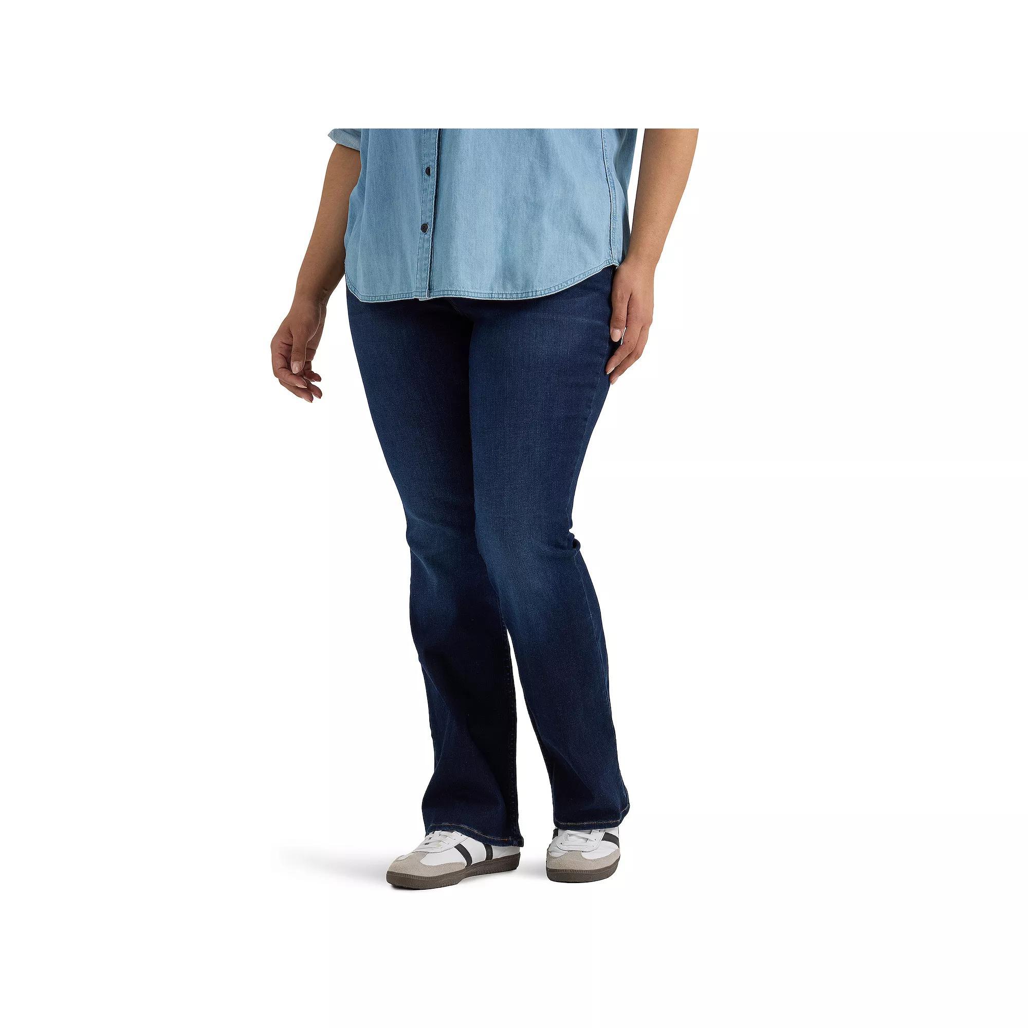 Plus Size Lee® Flex Motion Straight-Leg Jeans, Women's, Size: 22 - Regular, Main Thrill Product Image