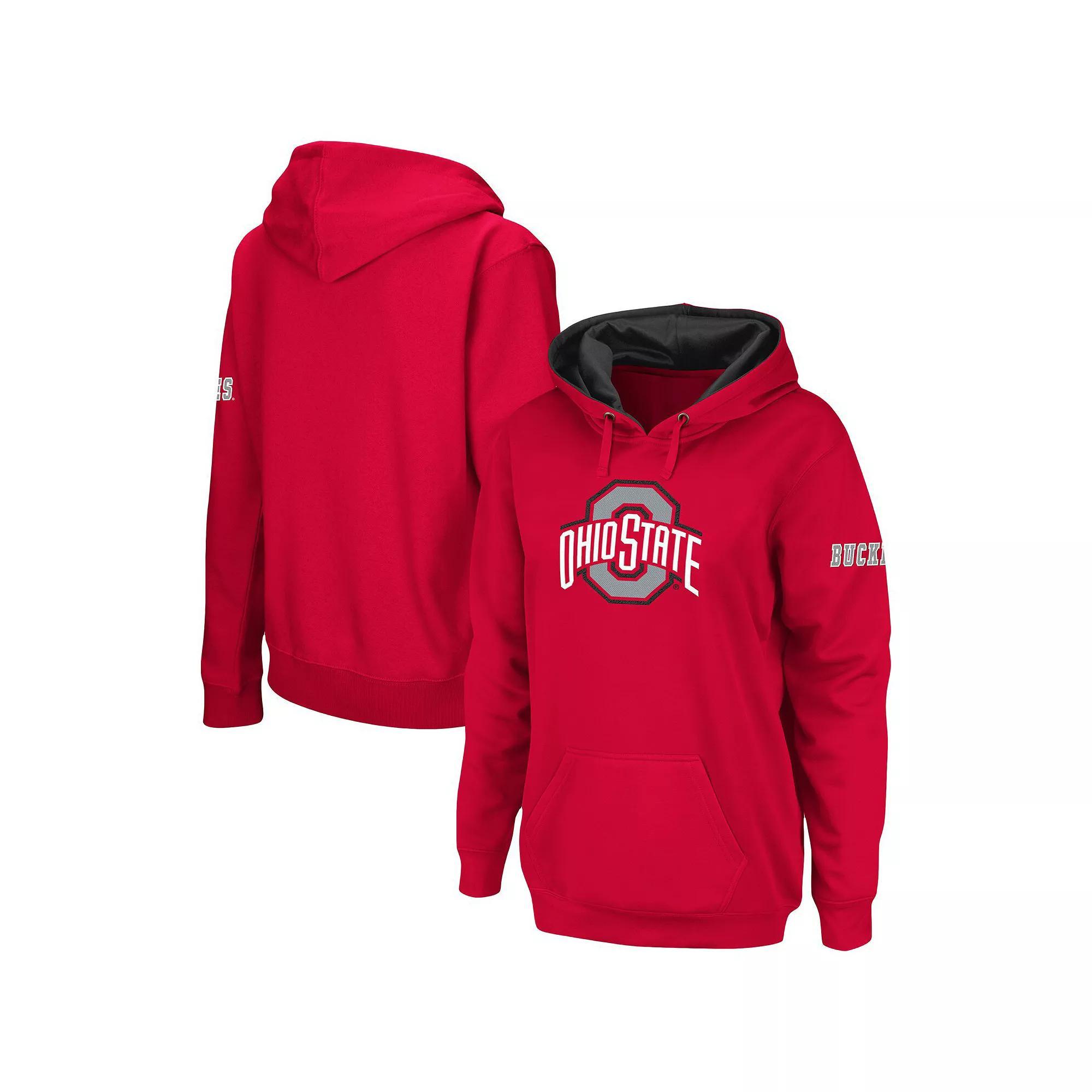 Women's Scarlet Ohio State Buckeyes Big Logo Pullover Hoodie, Size: XL, Red Product Image