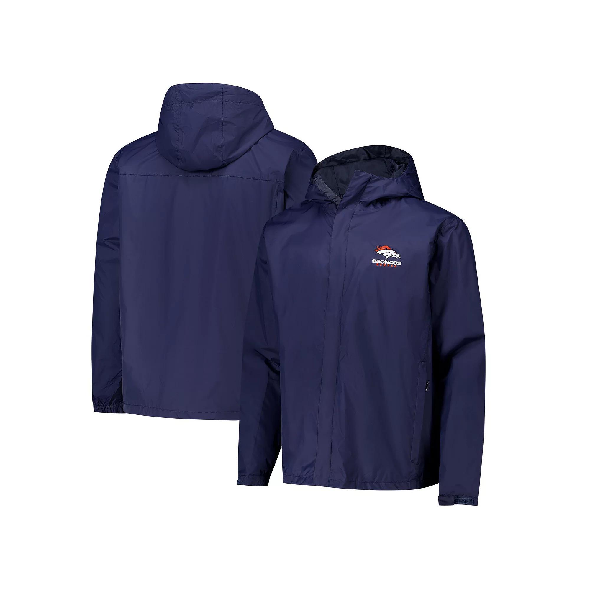 Men's Dunbrooke Navy Denver Broncos Tropic Waterproof Packable Full-Zip Hoodie Jacket, Size: Large, Blue Product Image