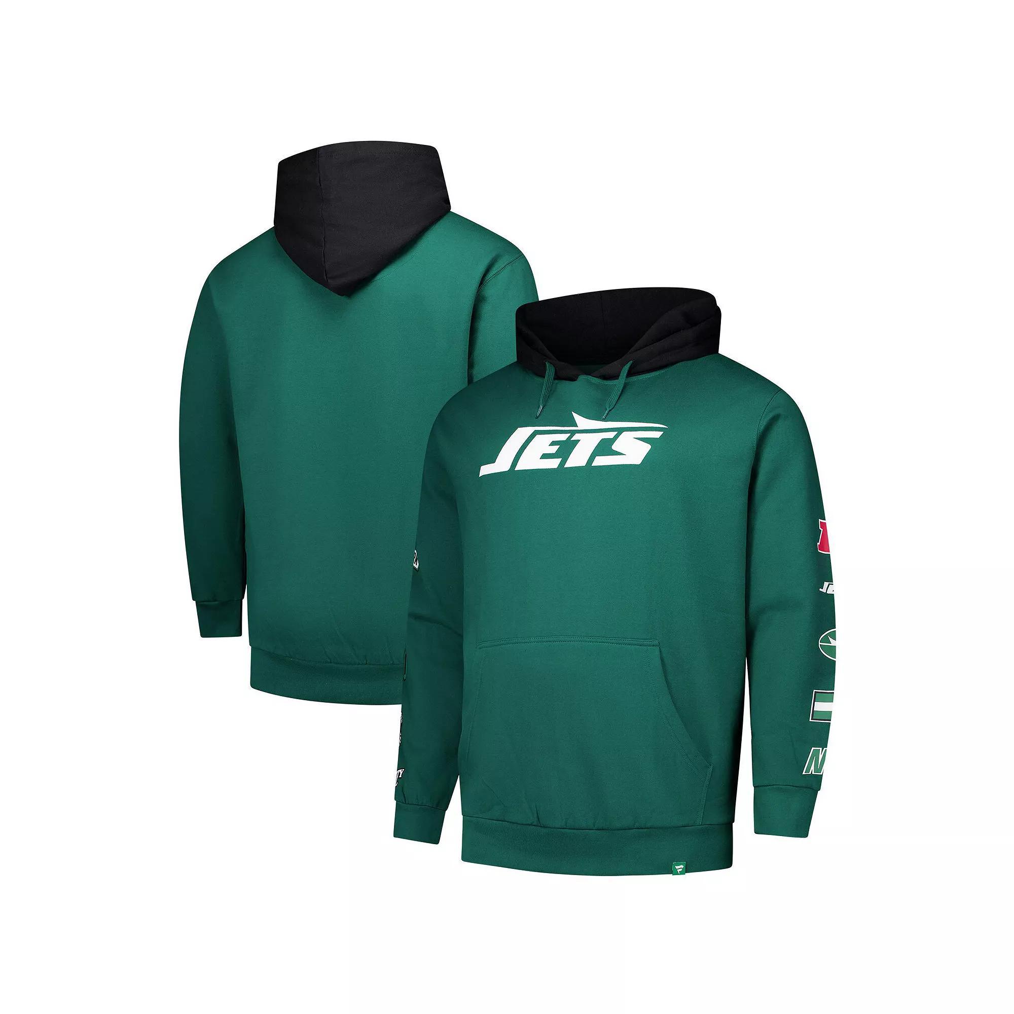 Men's Fanatics Green New York Jets Big & Tall Patched Out Pullover Hoodie, Size: 4XB Product Image