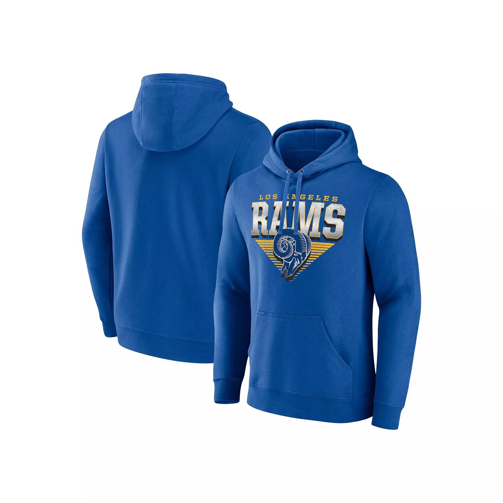 Men's Fanatics Royal Los Angeles Rams Geometric Chrome Pullover Hoodie, Size: Large, Blue Product Image