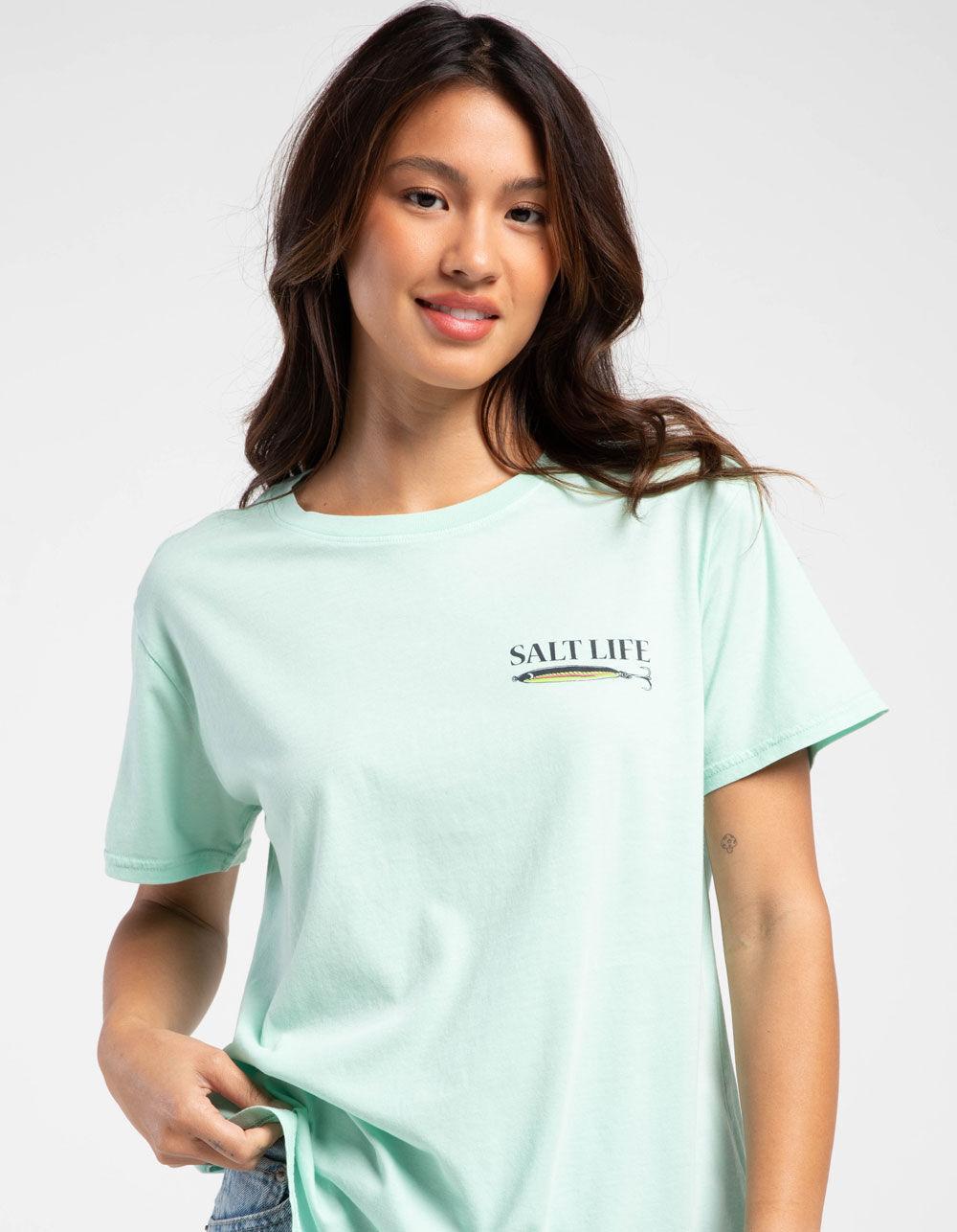 SALT LIFE Lure Me Womens Oversized Tee - TURQUOISE Product Image