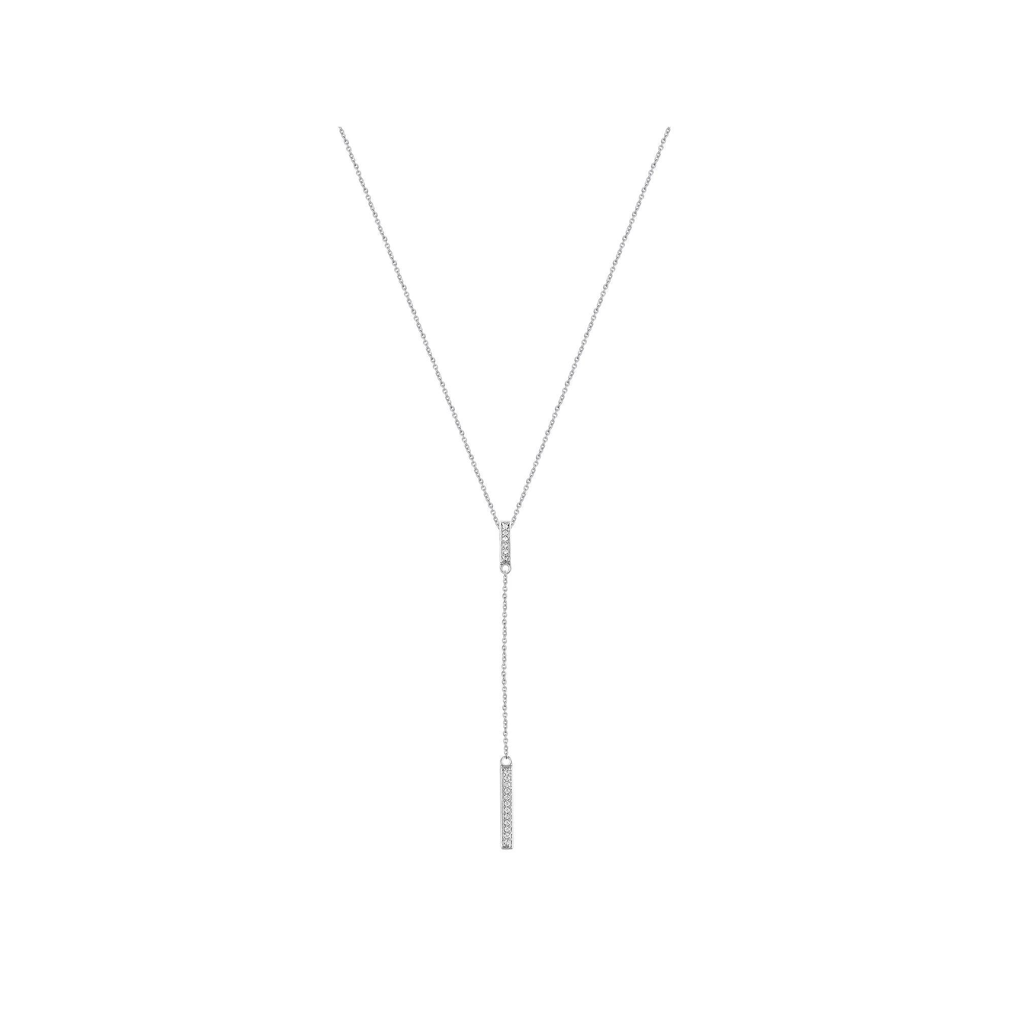 Royal Aura Sterling Silver 1/10 Carat T.W. Diamond Bar Pendant Necklace, Women's, Size: 18" Product Image
