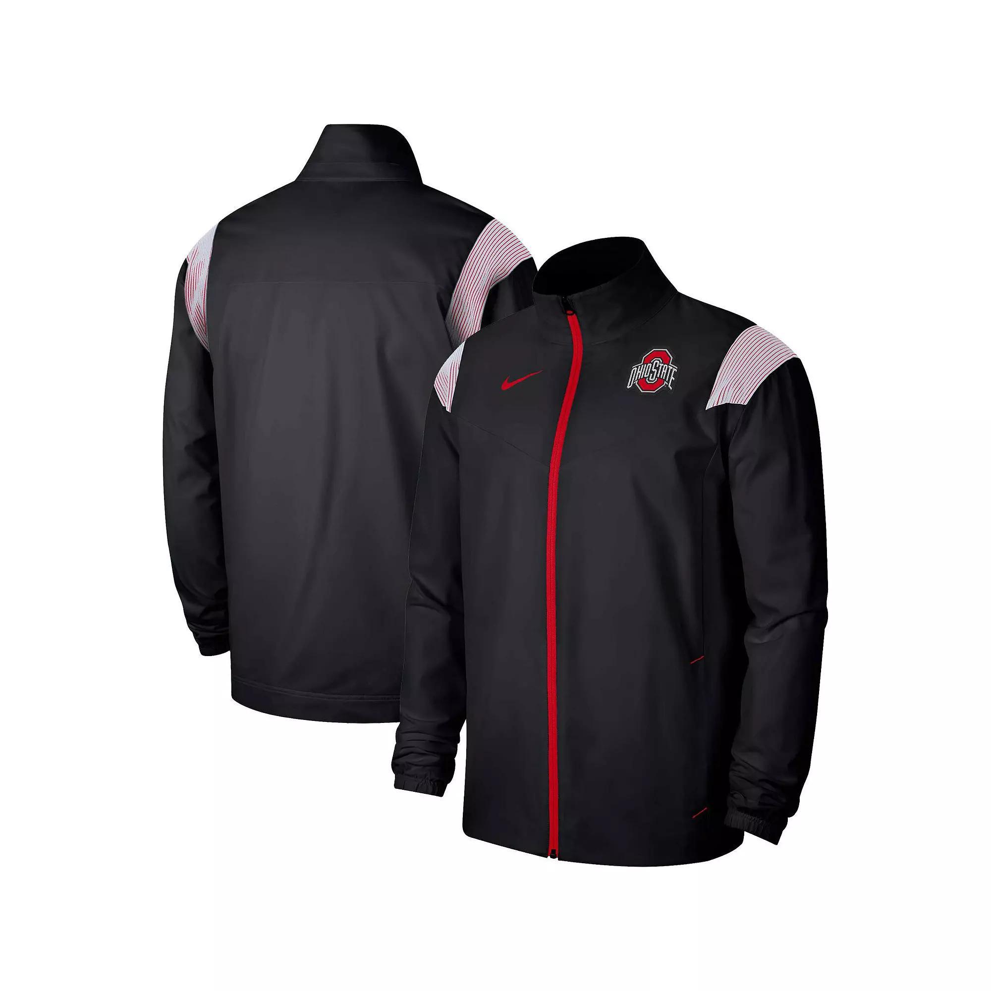 Men's Nike Black Ohio State Buckeyes Woven Full-Zip Jacket, Size: Medium Product Image