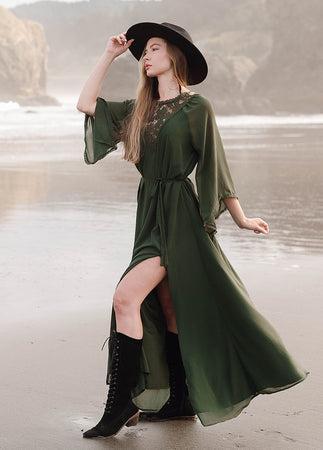 Sunni Dress in Burnt Olive Female Product Image