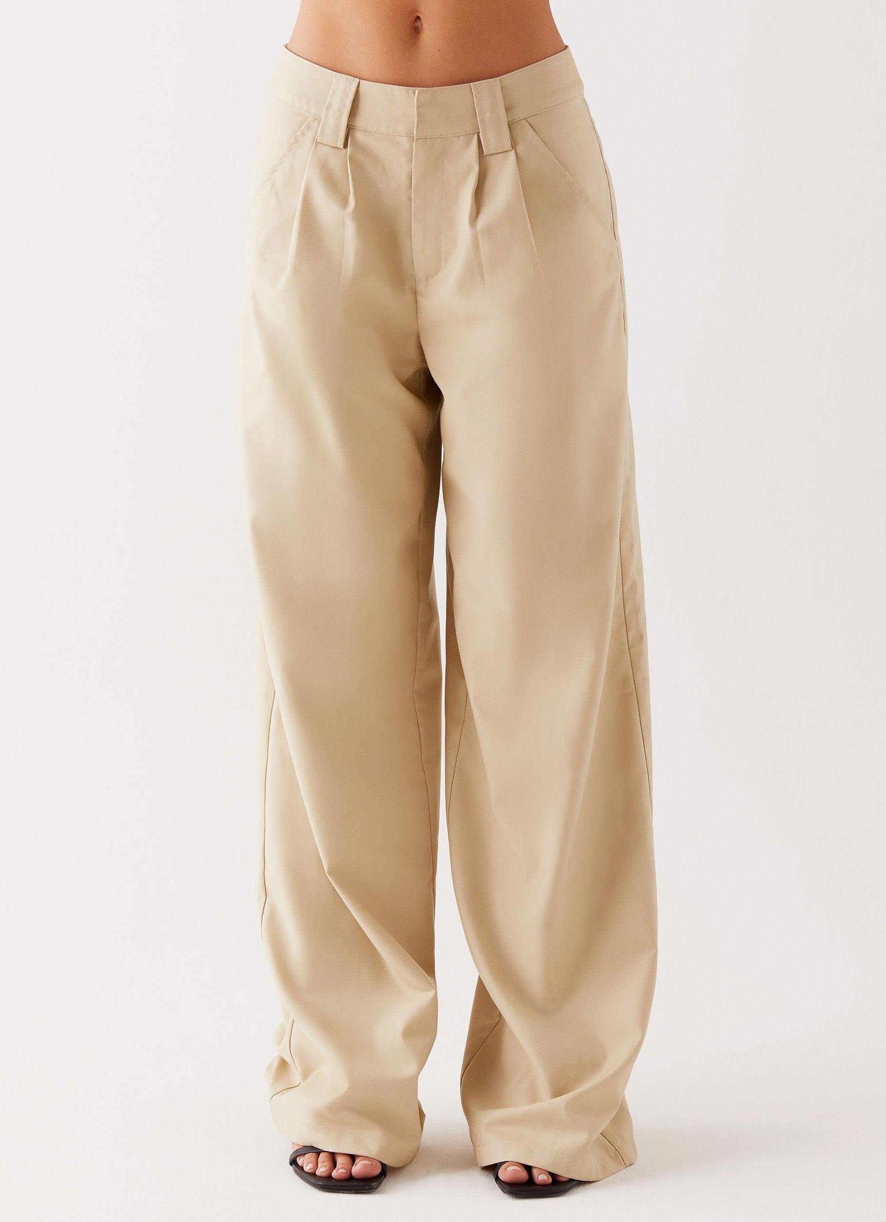 Siena Style Tailored Pants - Beige Product Image