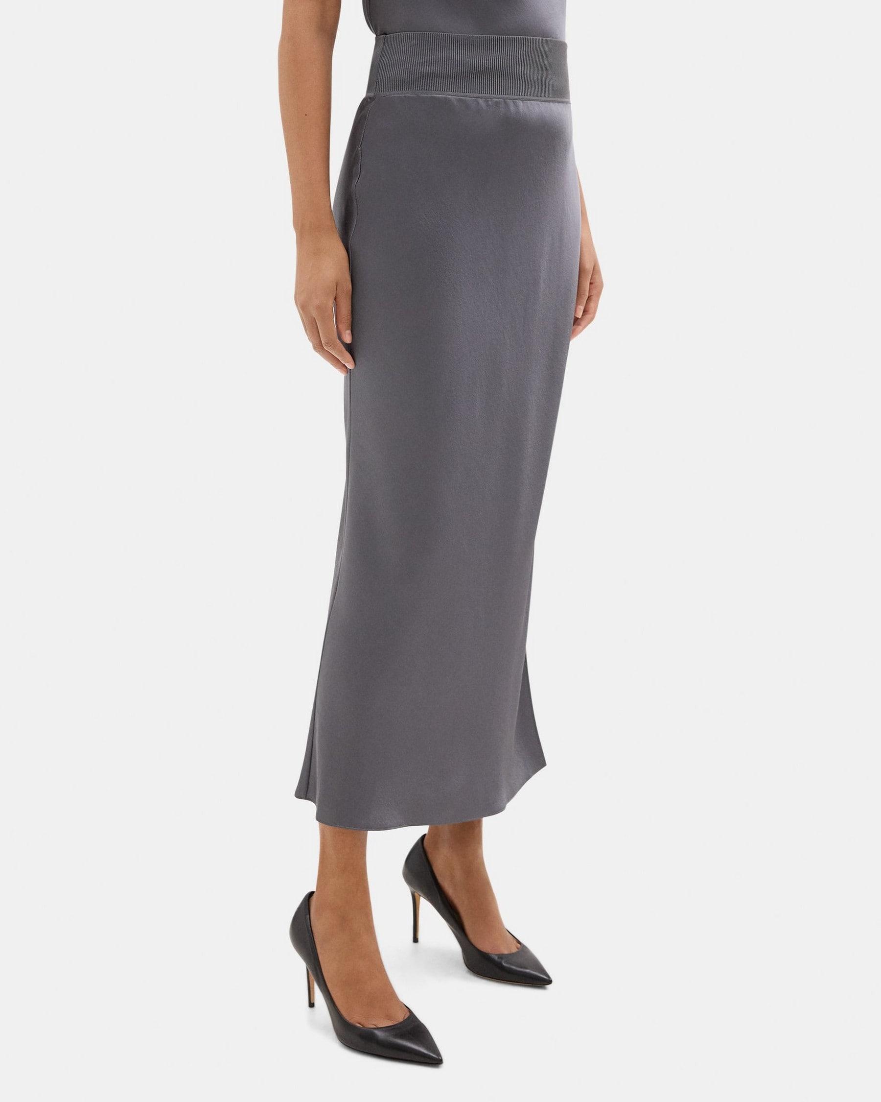 Maxi Pull-On Skirt in Silky Poly Product Image
