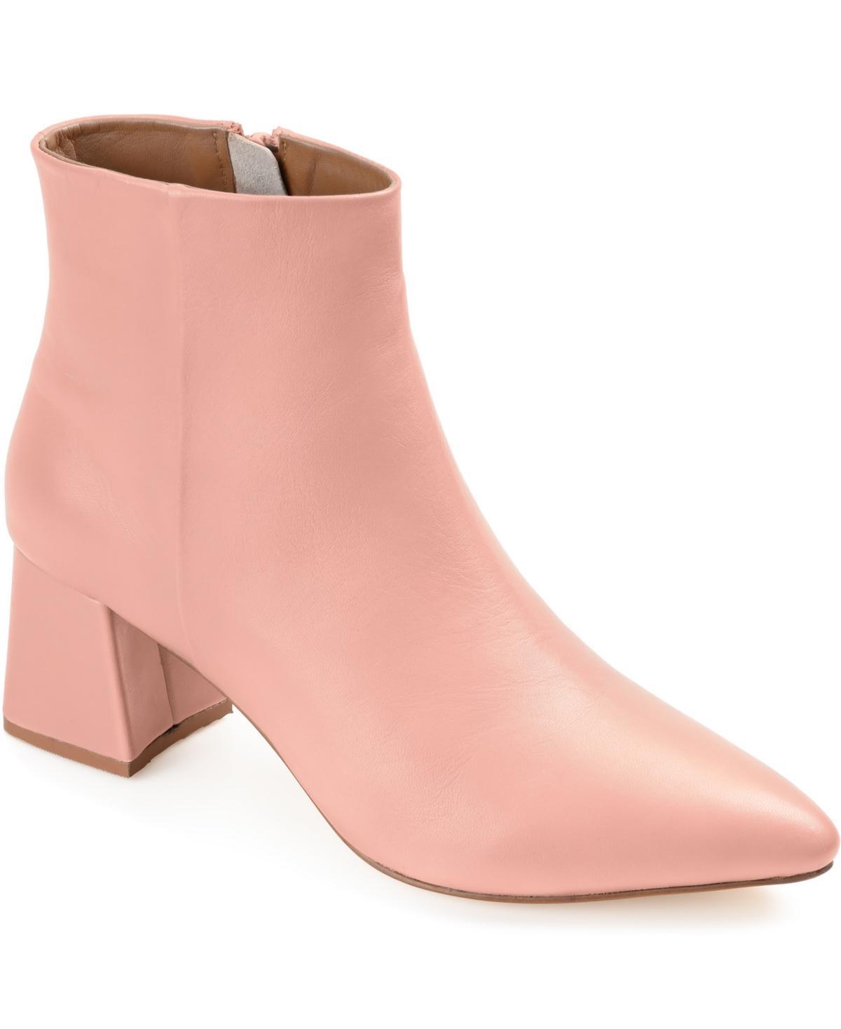 Journee Signature Womens Tabbie Pointed Toe Block Heel Dress Booties Product Image