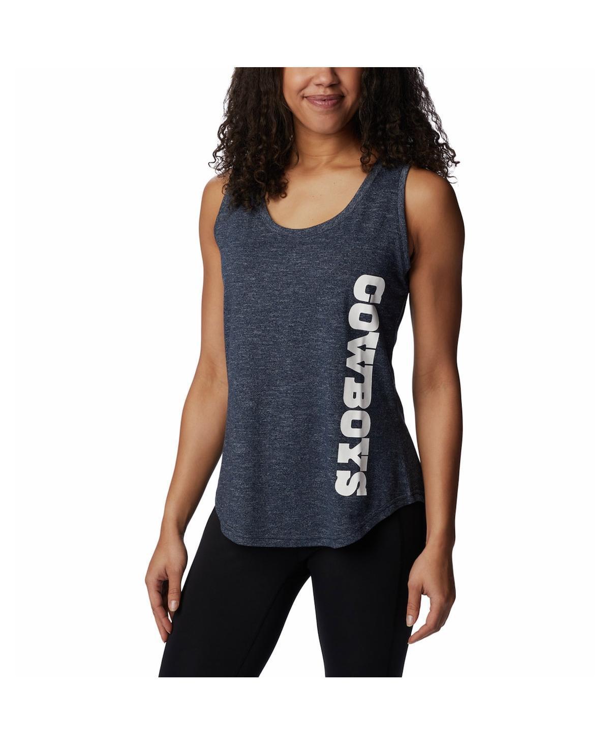 Women's Columbia Navy Dallas Cowboys Cades Cape Omni-Wick Tri-Blend Tank Top, Size: XS, Blue Product Image