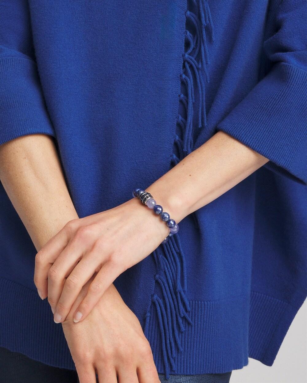 Blue Beaded Pavé Bracelet Product Image