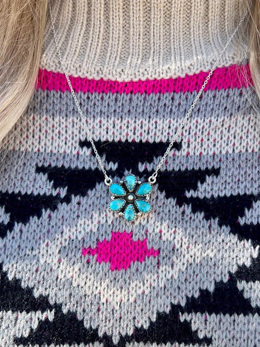Black And Pink Aztec Knitted Sweater* Product Image