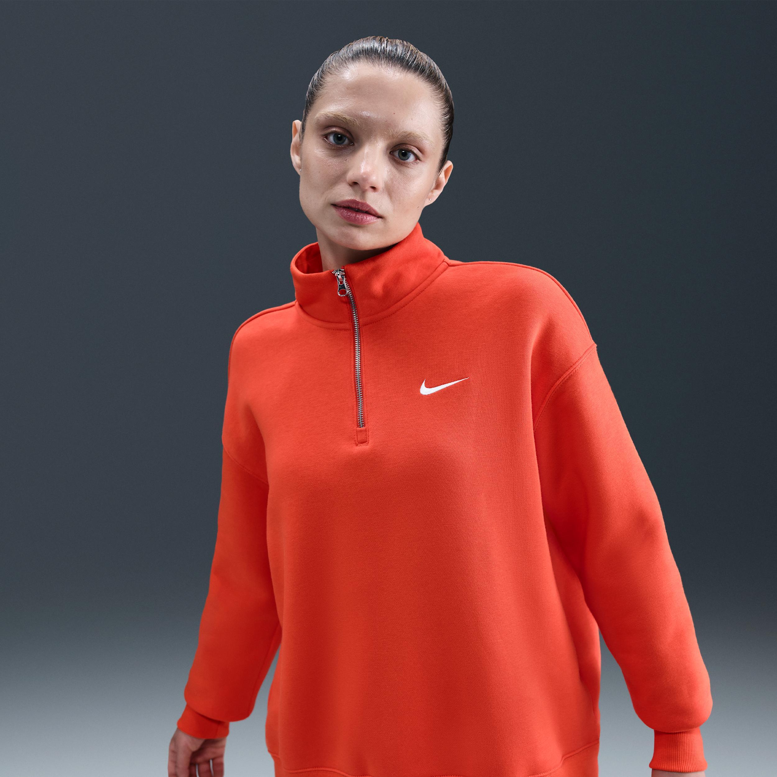 Women's Nike Sportswear Phoenix Fleece Oversized 1/4-Zip Long Sweatshirt Product Image