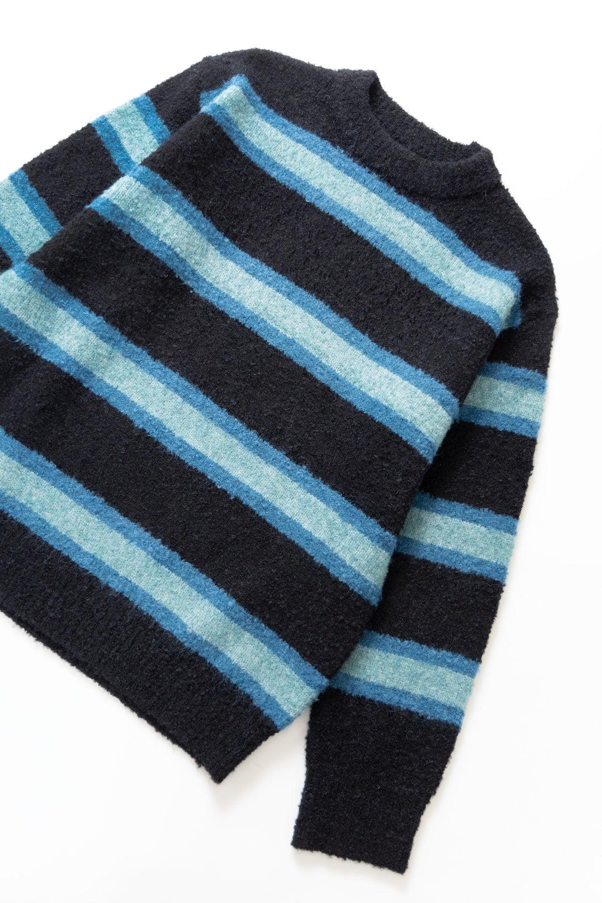 Blacksmith - Boucle Striped Sweater - Black Product Image