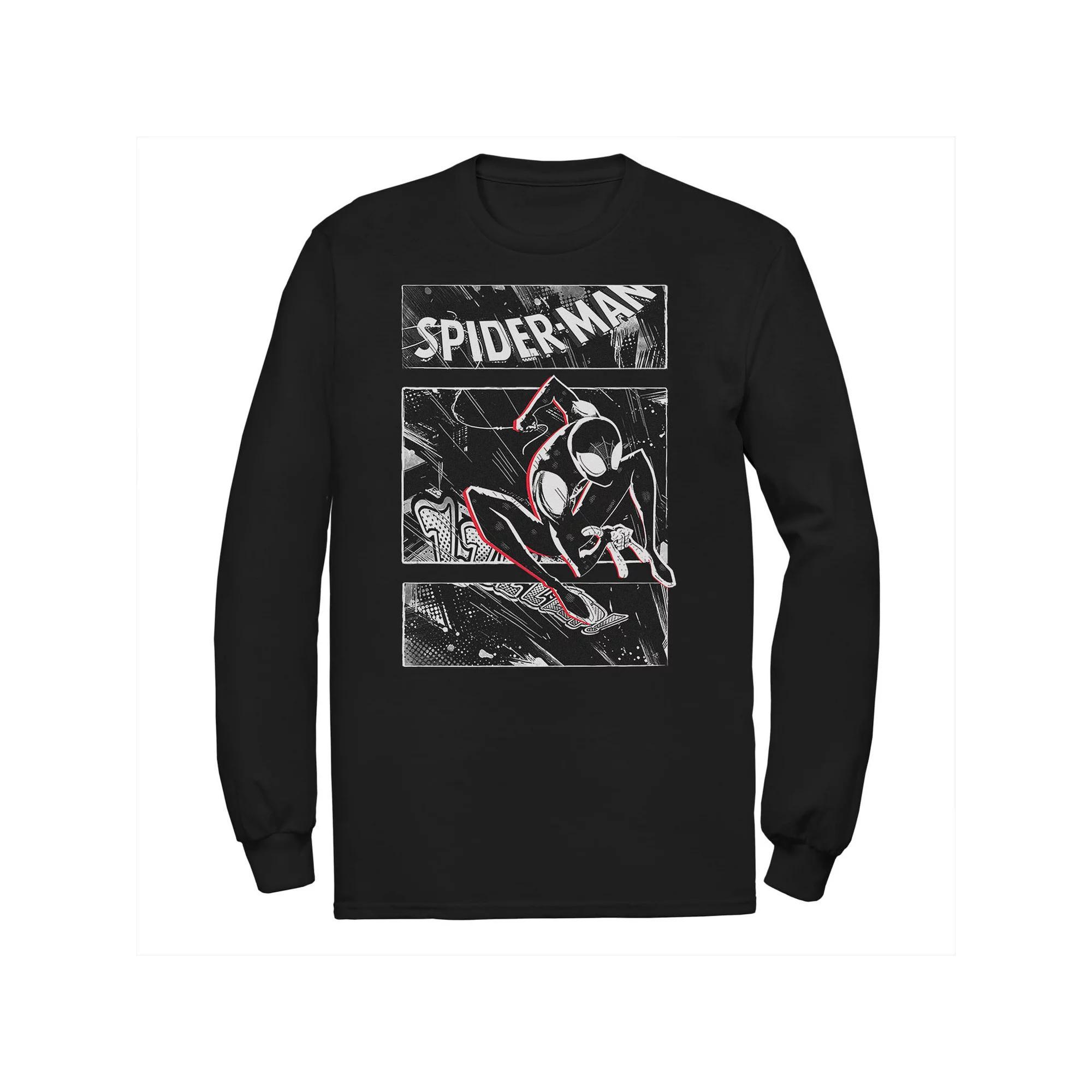 Big & Tall Marvel Spider-Man Spiderverse Comic Retro Tee, Men's, Size: 3XL, Black Product Image