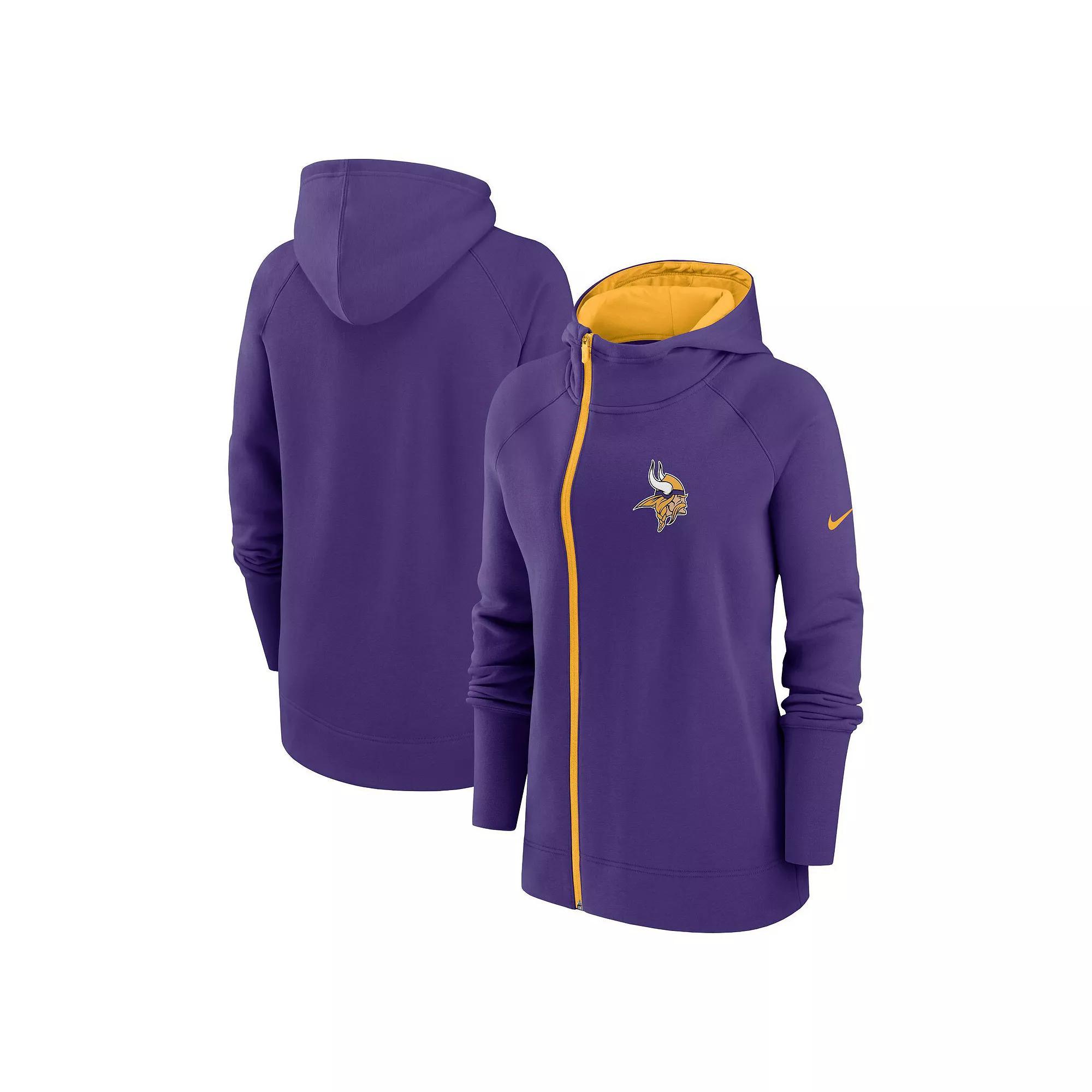 Women's Nike  Royal Los Angeles Rams Asymmetrical Raglan Full-Zip Hoodie, Size: 2XL, Blue Product Image
