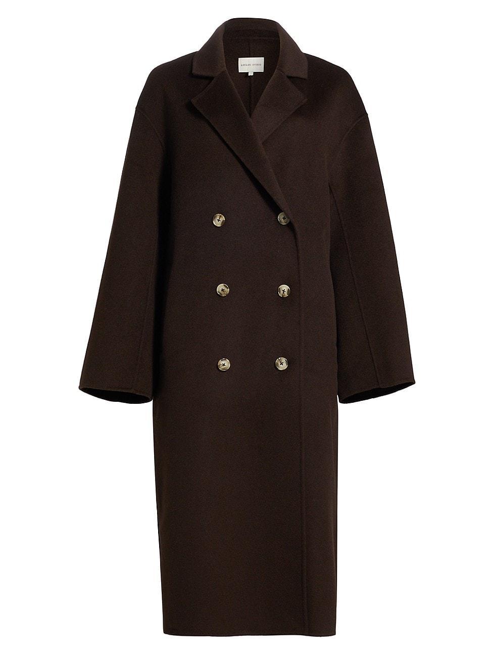Womens Borneo Double Breasted Wool & Cashmere Coat Product Image