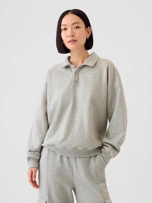 VintageSoft Polo Sweatshirt Product Image