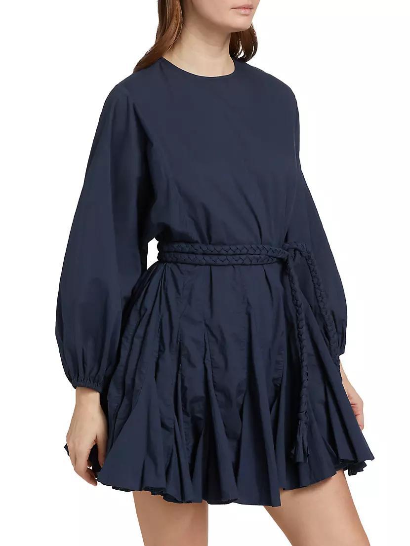 Ella Cotton Braided Belt Minidress Product Image