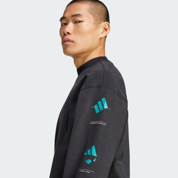 adidas Equipment Long Sleeve Graphic Tee Cloud White 2XL Mens Product Image