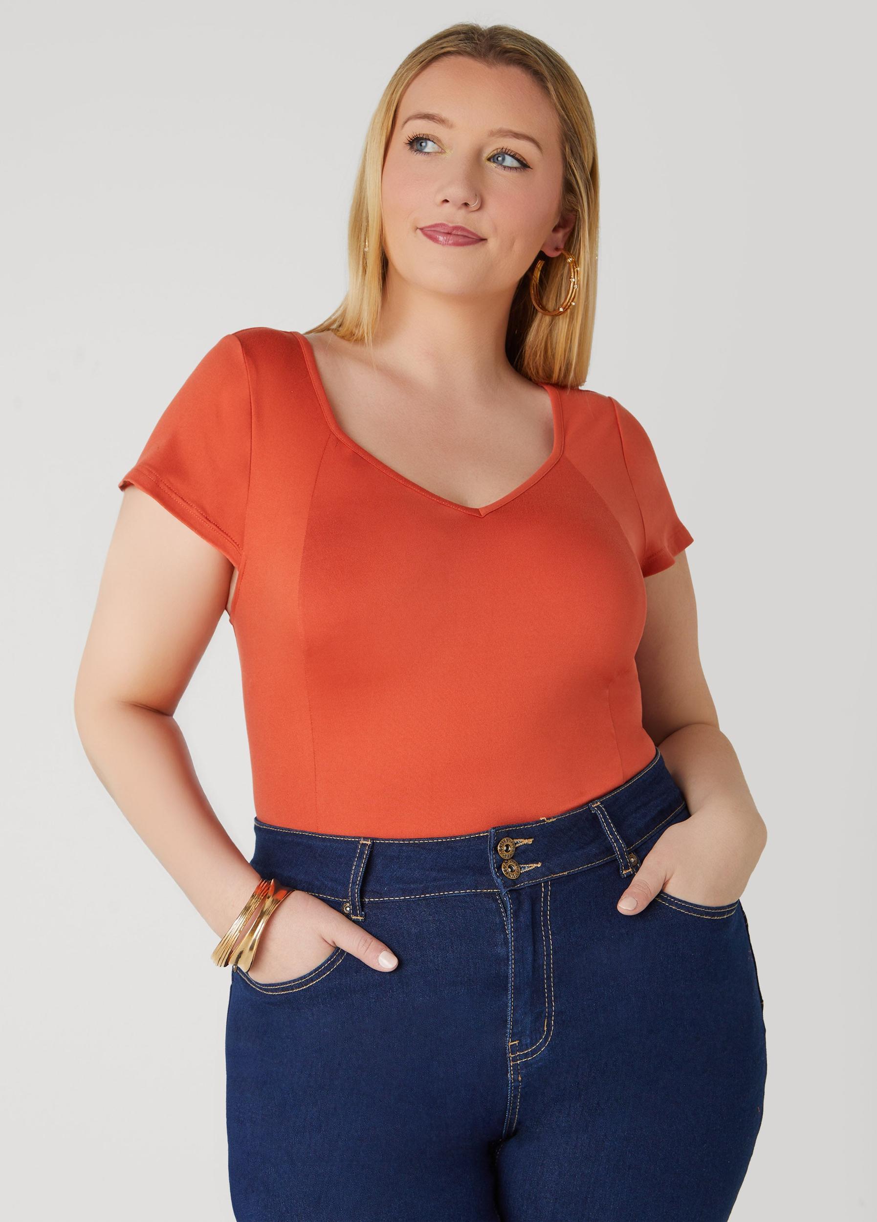 V Neck Jersey Tee Product Image