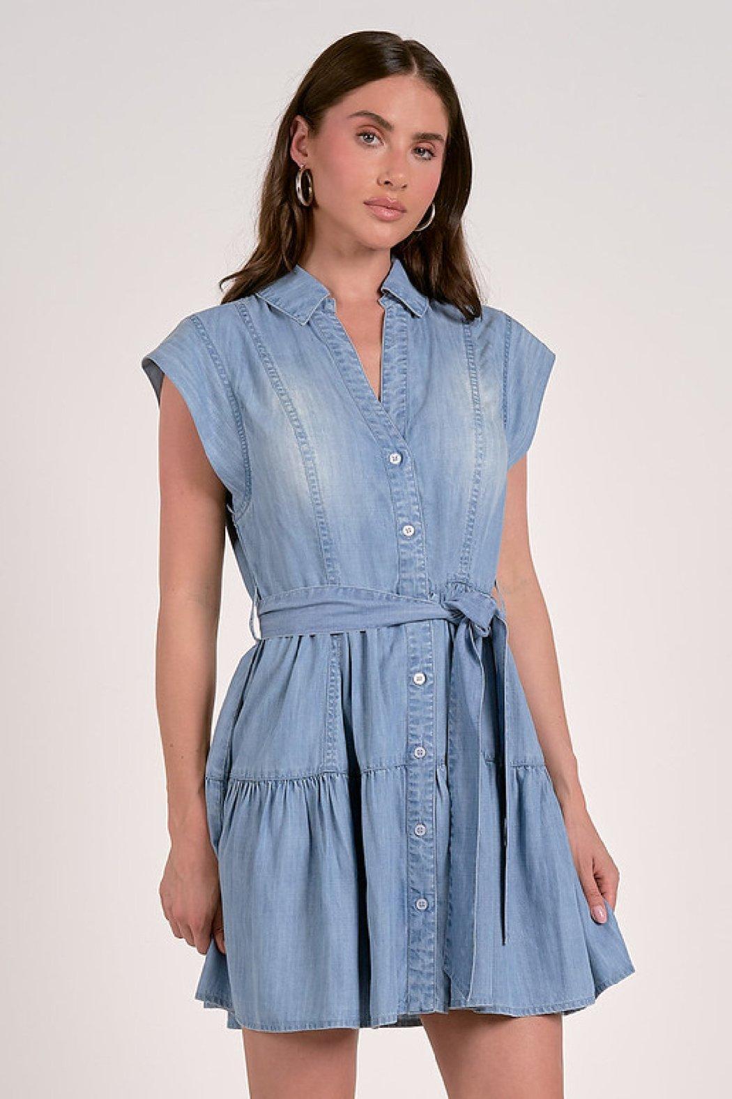 Blue Denim Dress Product Image