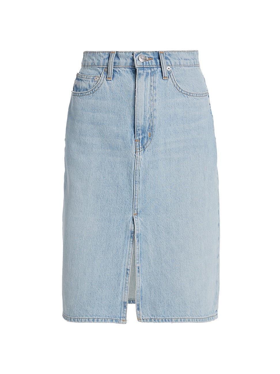 Derek Lam 10 Crosby Cotton Juliet High Rise Denim Skirt Product Image