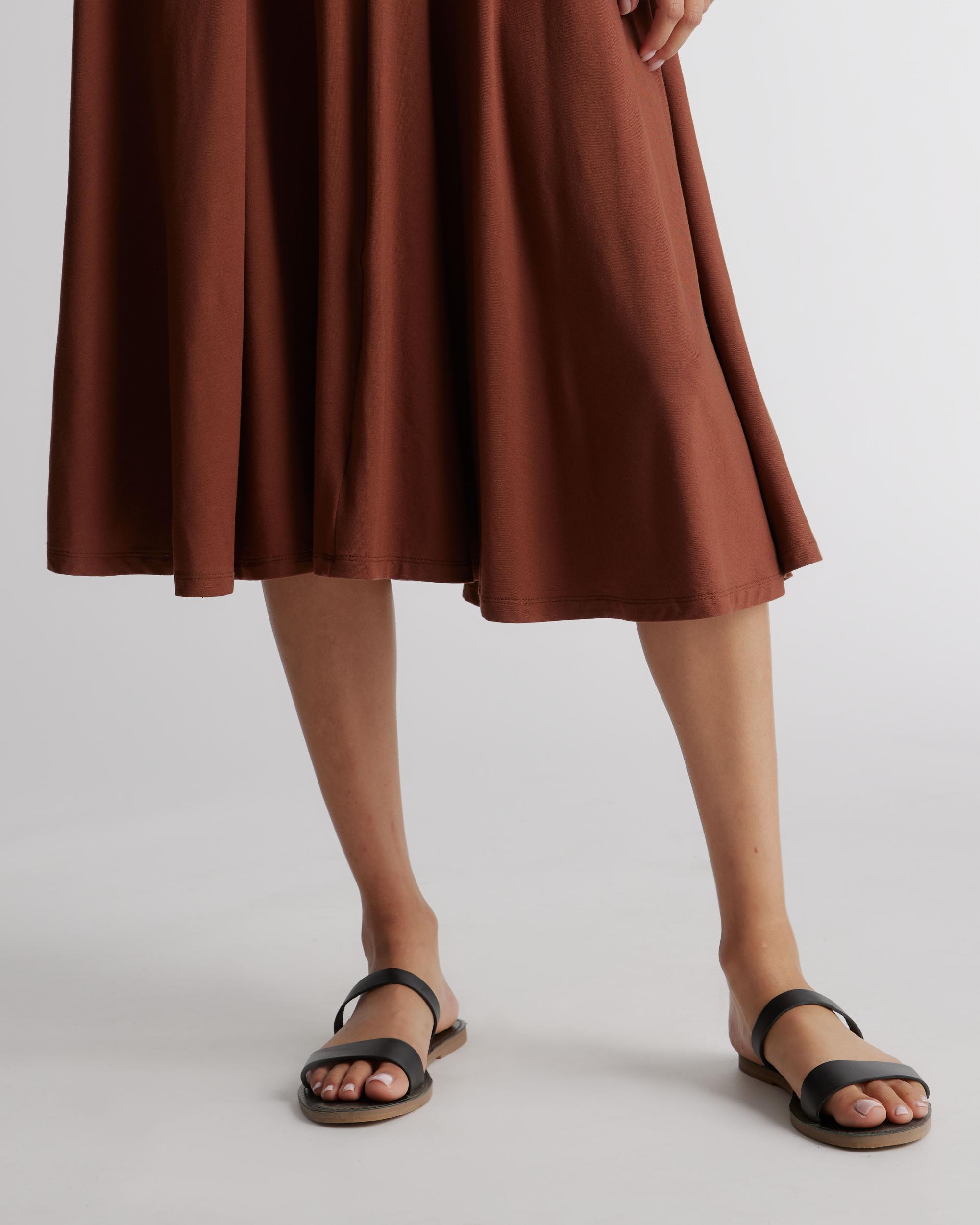 Quince | Women's Tencel Jersey Fit & Flare Dress Size XL Product Image