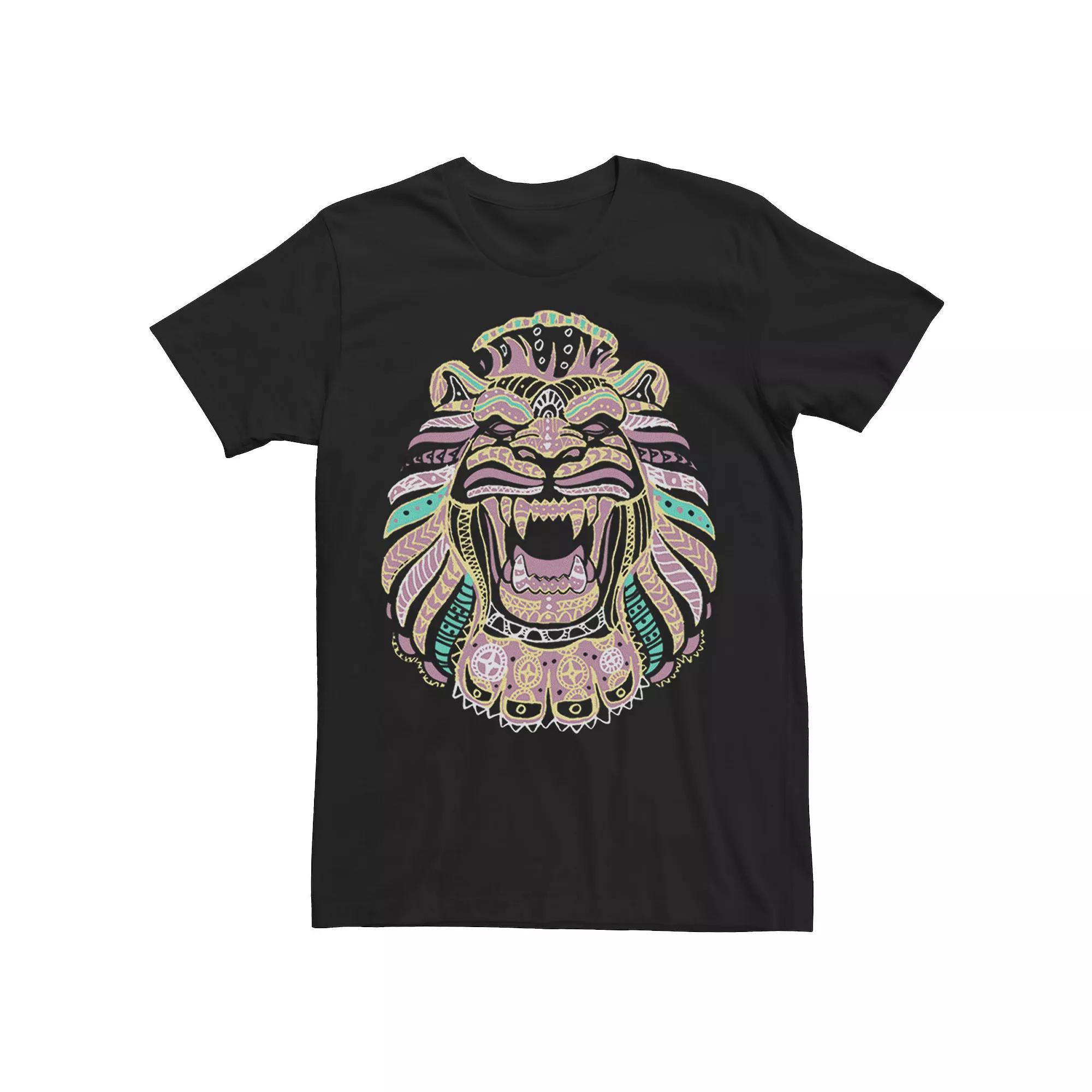 Men's Disney's Aladdin Live Action Lion Cave Line Art Tee, Size: Medium, Black Product Image