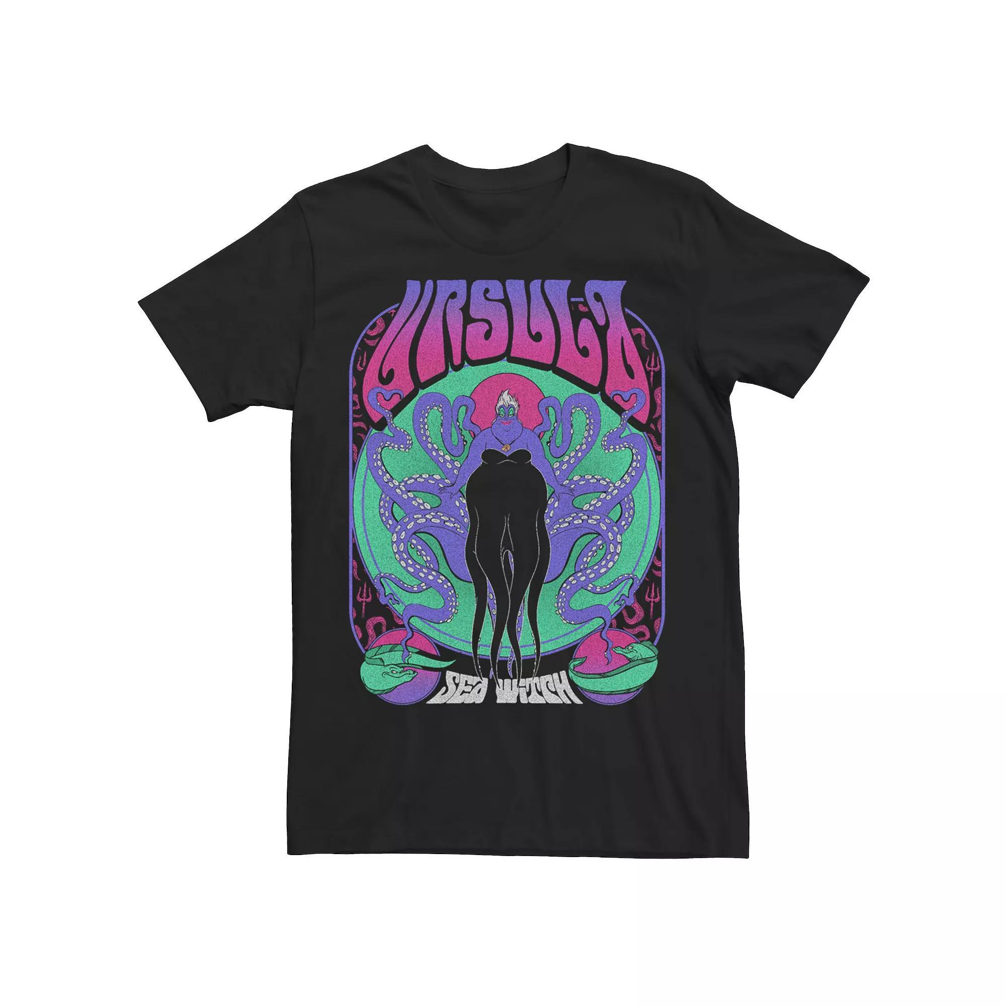 Disney's Villains The Sea Witch Ursula Men's Tee, Size: Large, Black Product Image