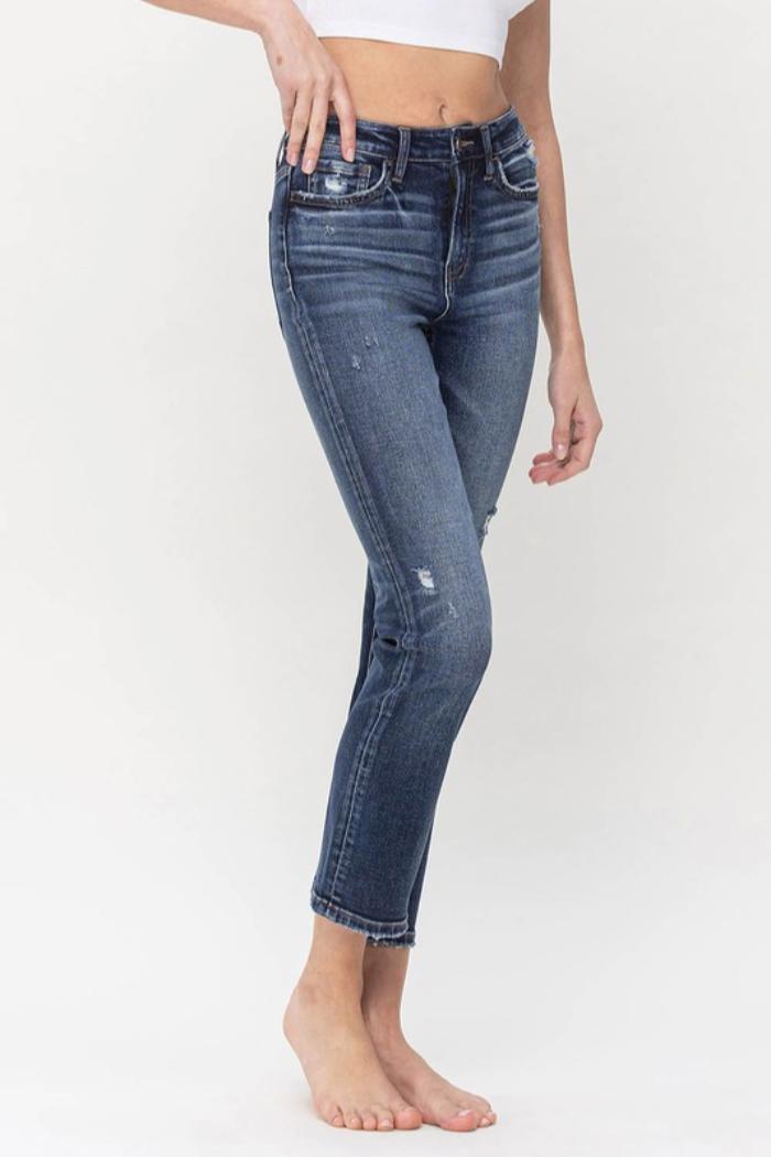 High Rise Slim Straight Jeans Product Image