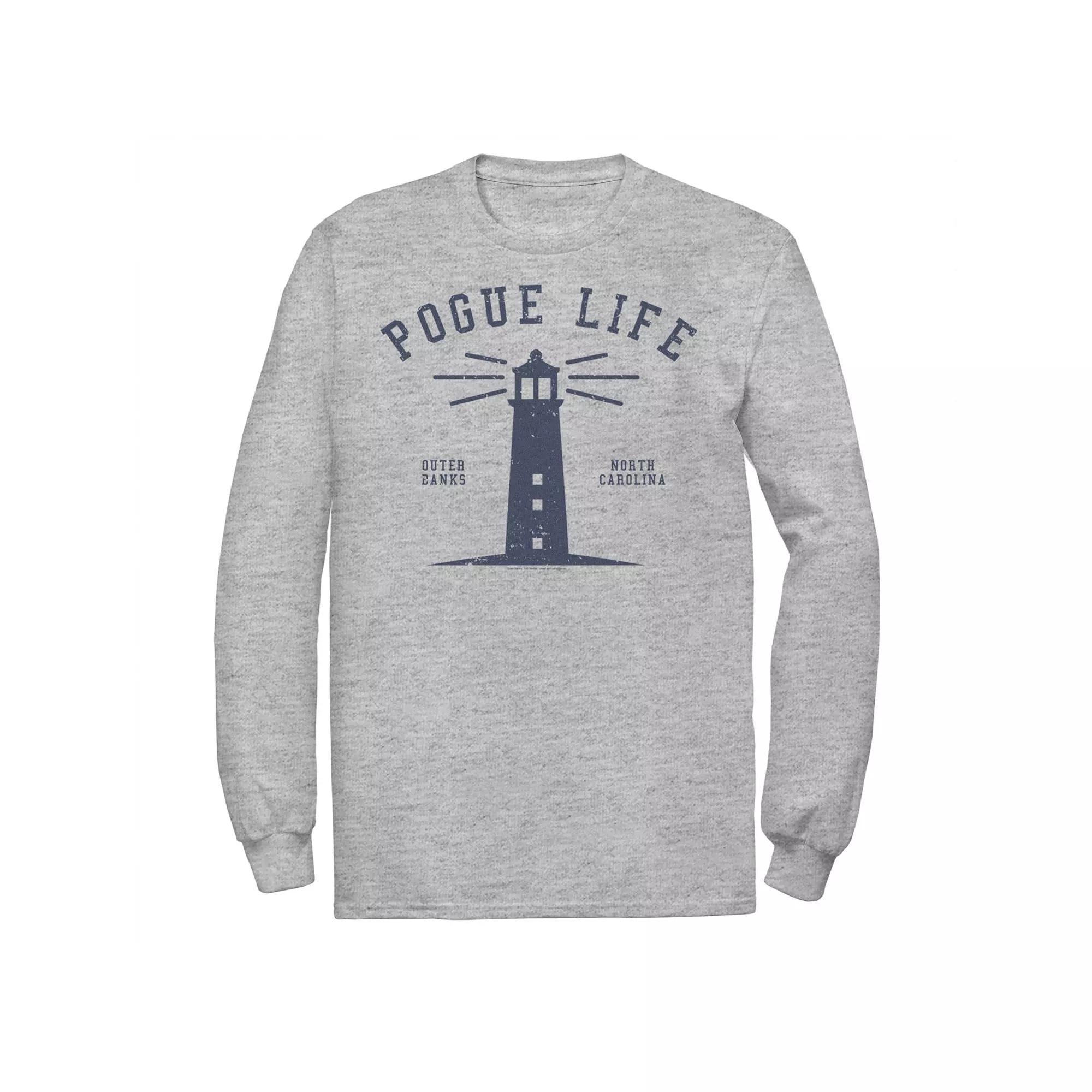 Men's Outer Banks Pogue Life Lighthouse Tee, Boy's, Size: Small, Athletic Grey Product Image