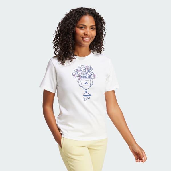 adidas Tech Illustrate Graphic Tee White S Womens Product Image