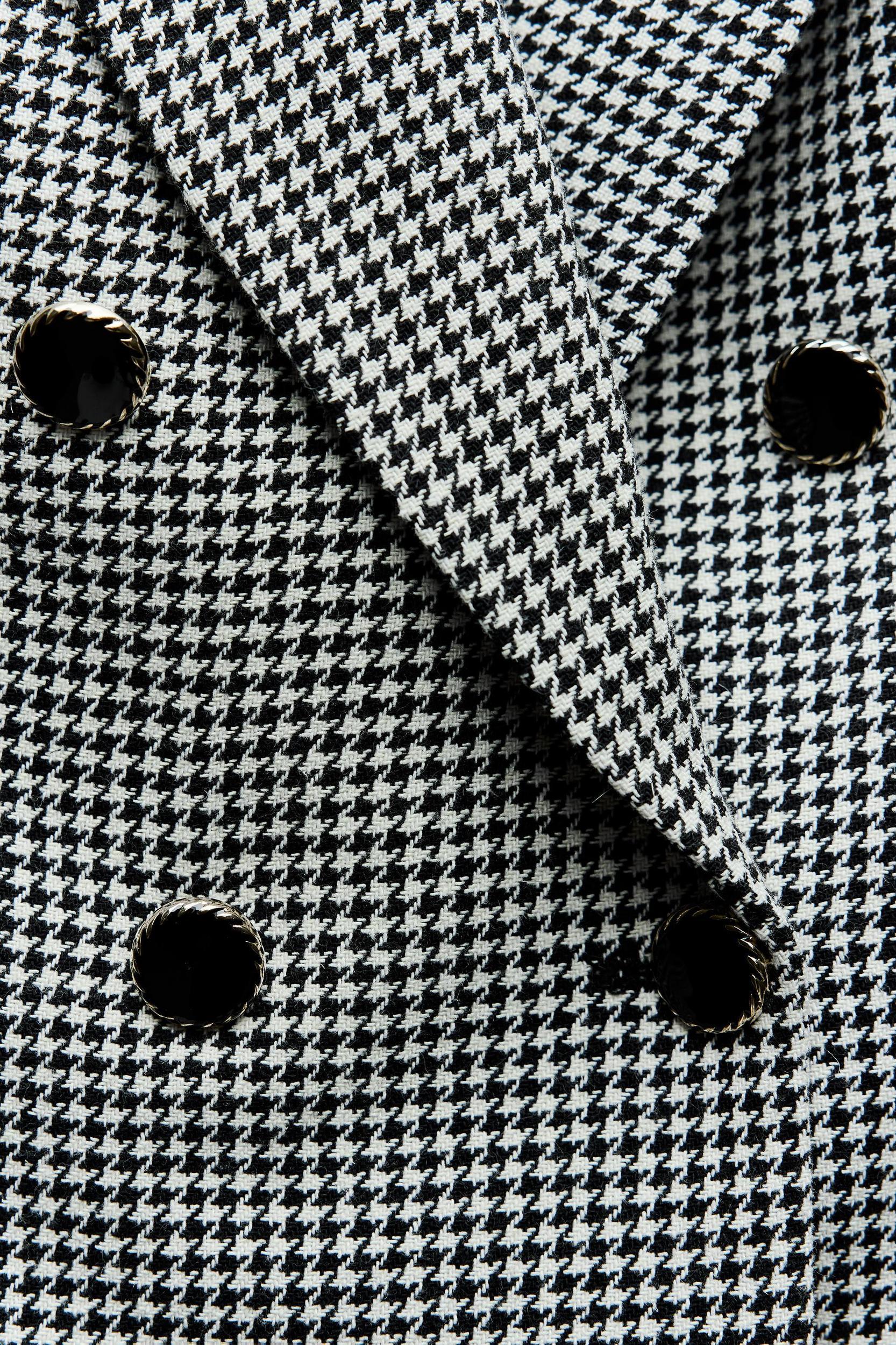 SHORT HOUNDSTOOTH BLAZER Product Image