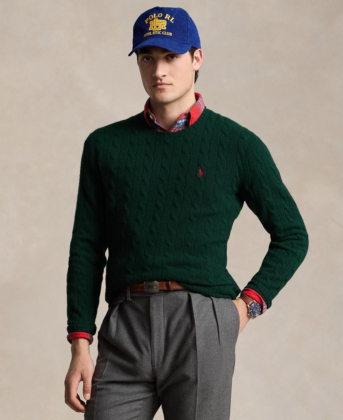 Polo Ralph Lauren Mens Wool-Cashmere Cable-Knit Sweater Product Image